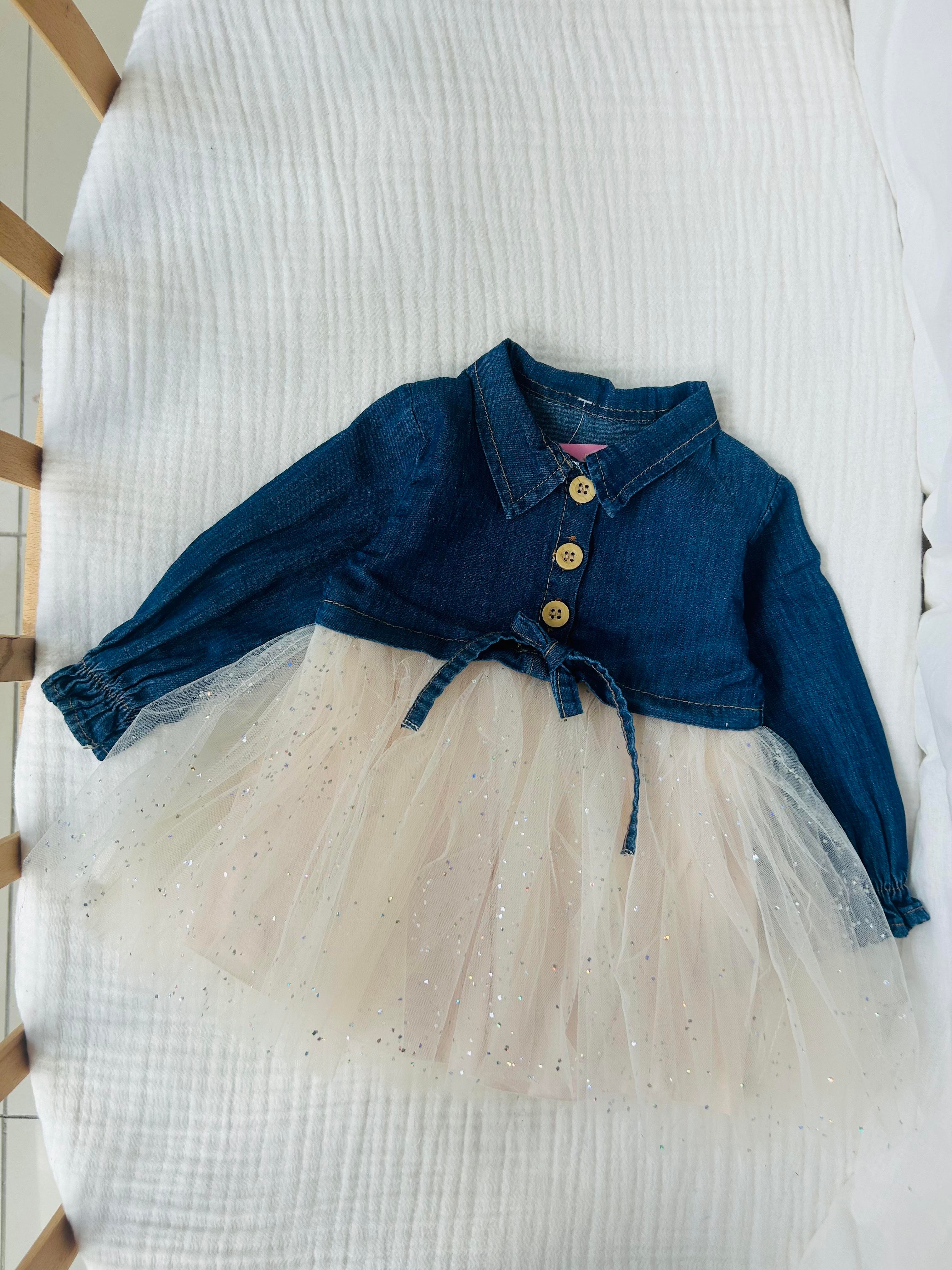 Bella Tütülü Kot Elbise