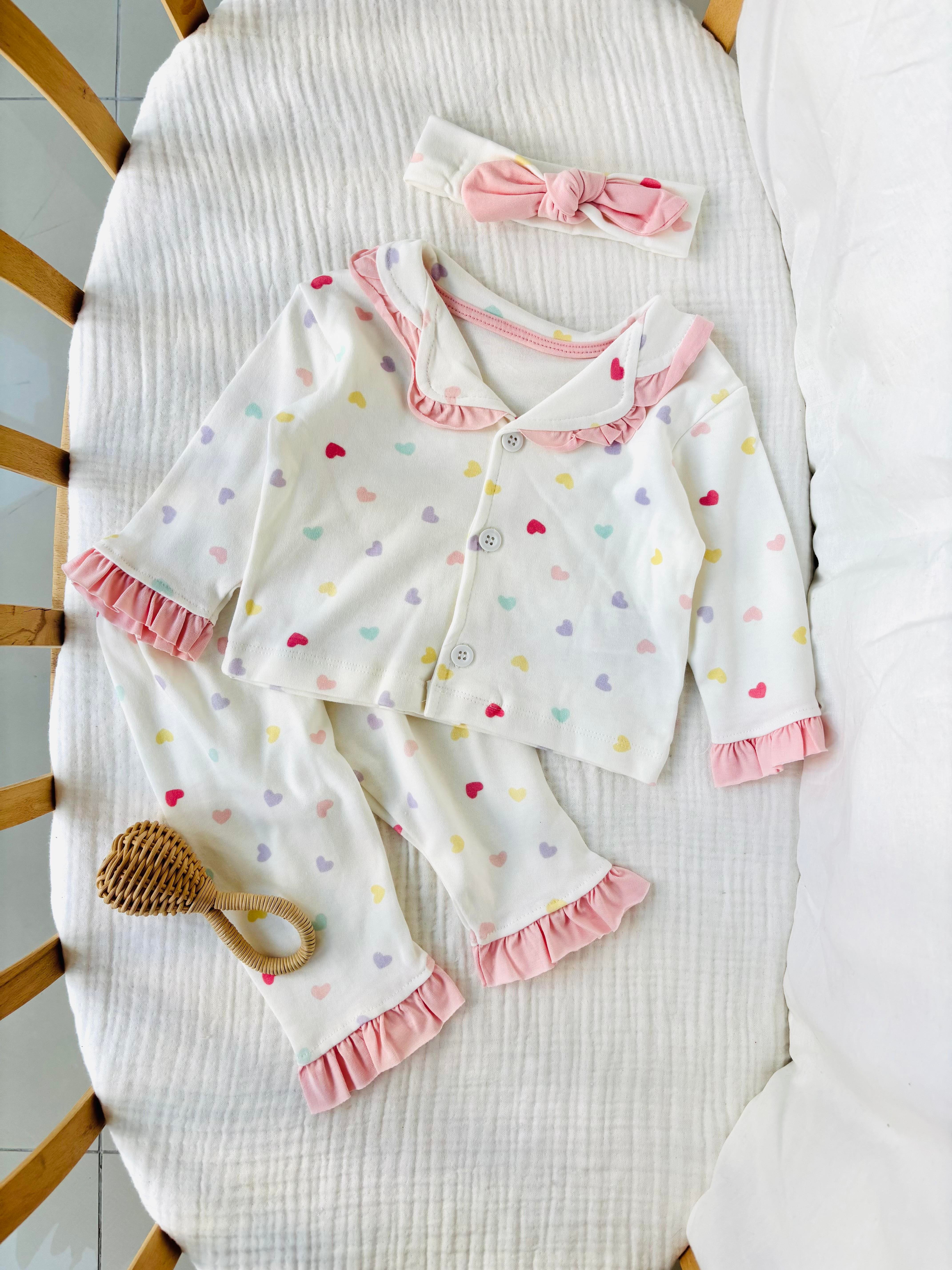 Bonny Fırfırlı Pijama Takımı - Pembe