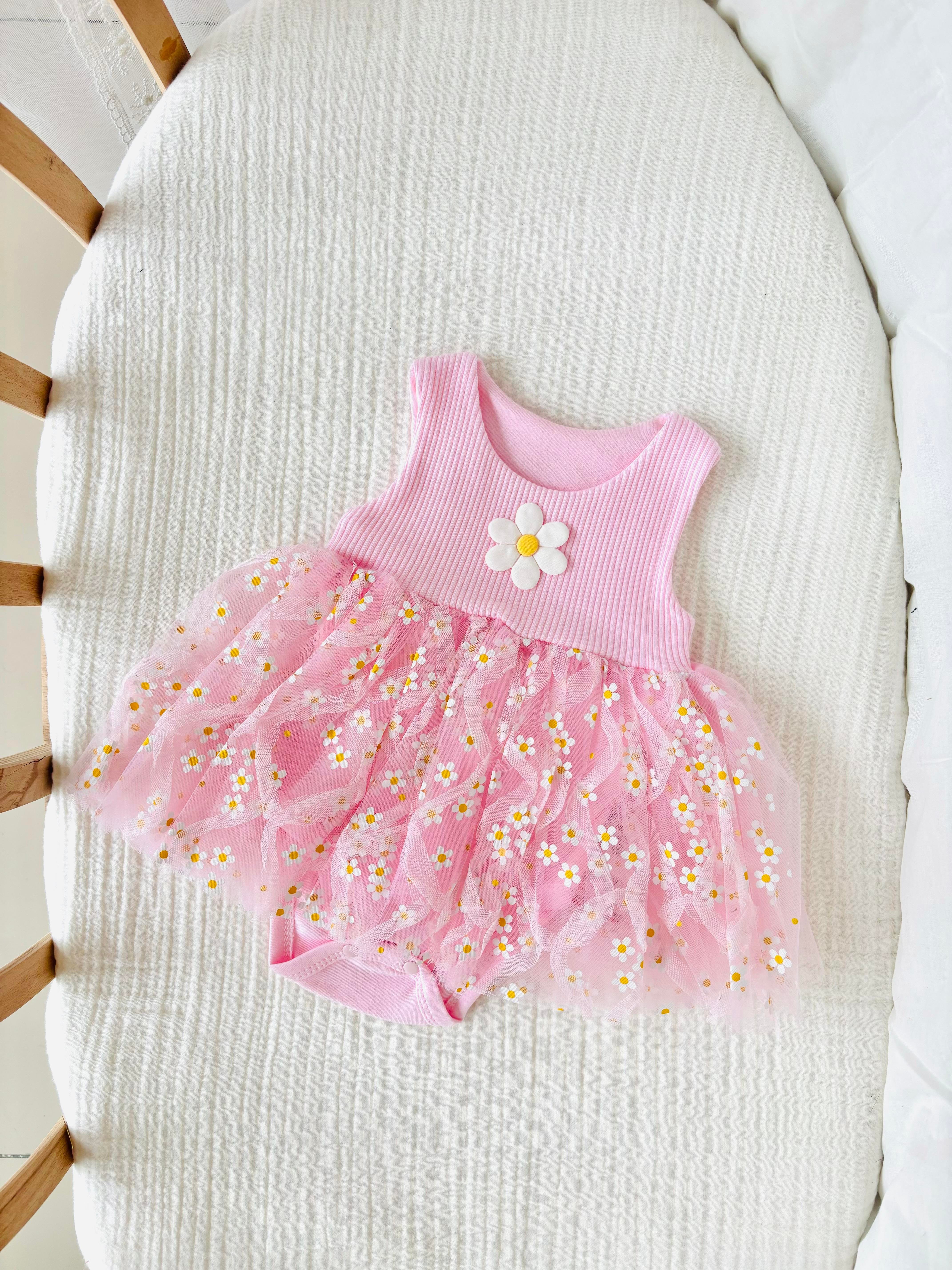 Lisa Papatyalı Tütü Elbise - Pembe