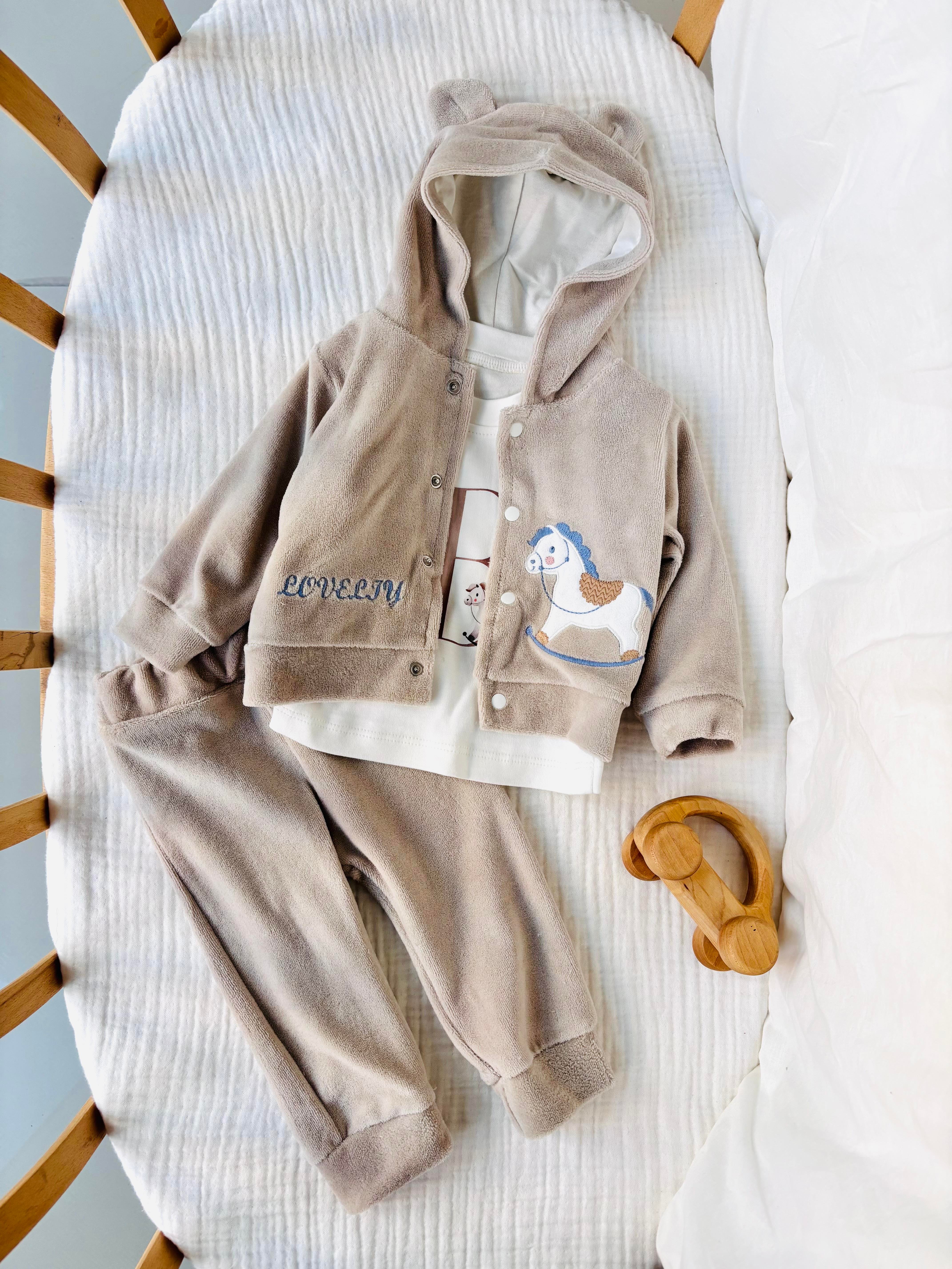 Lorien Kadife 3 Parça Takım