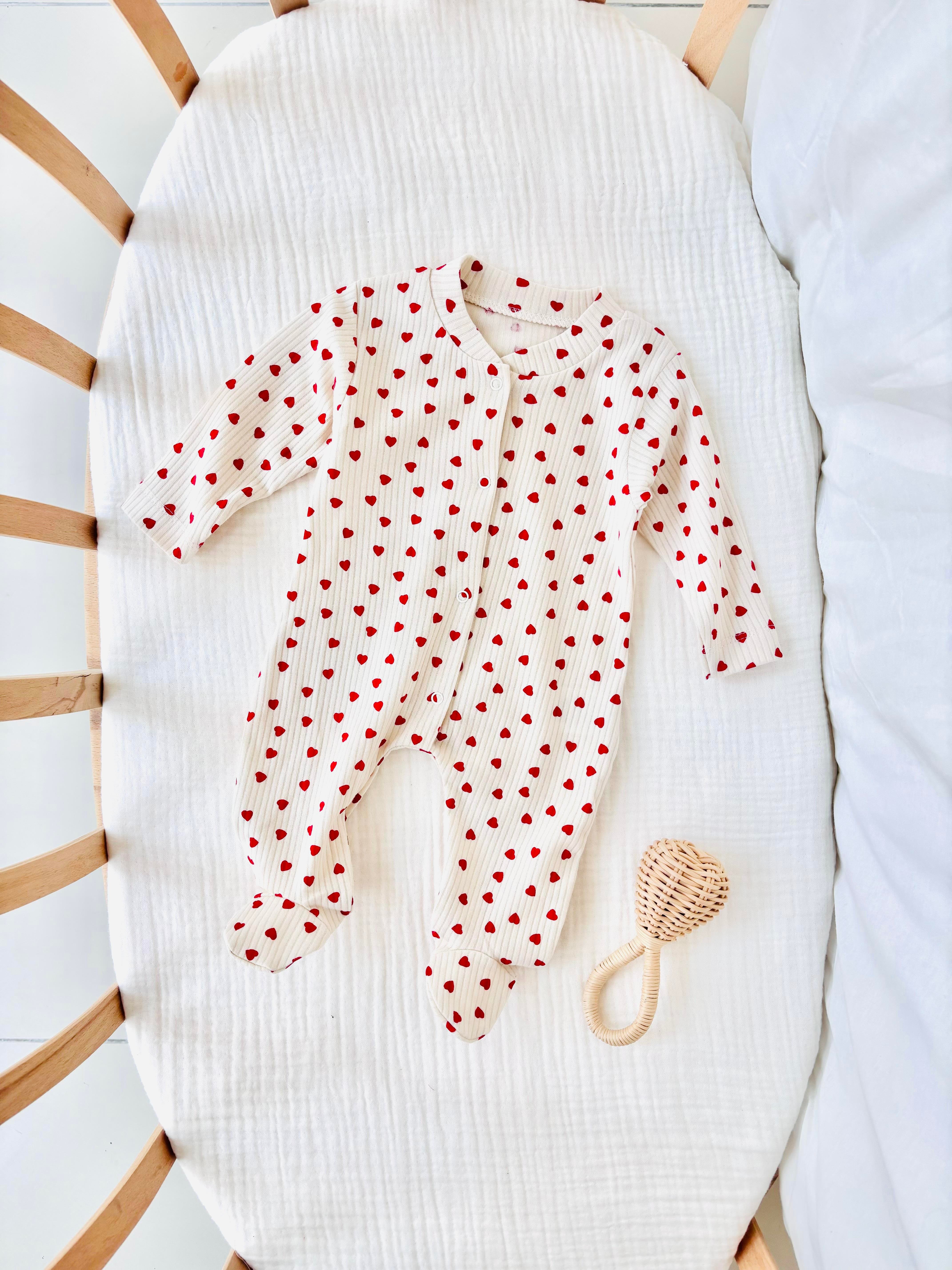 Love Kalp Baskılı Tulum