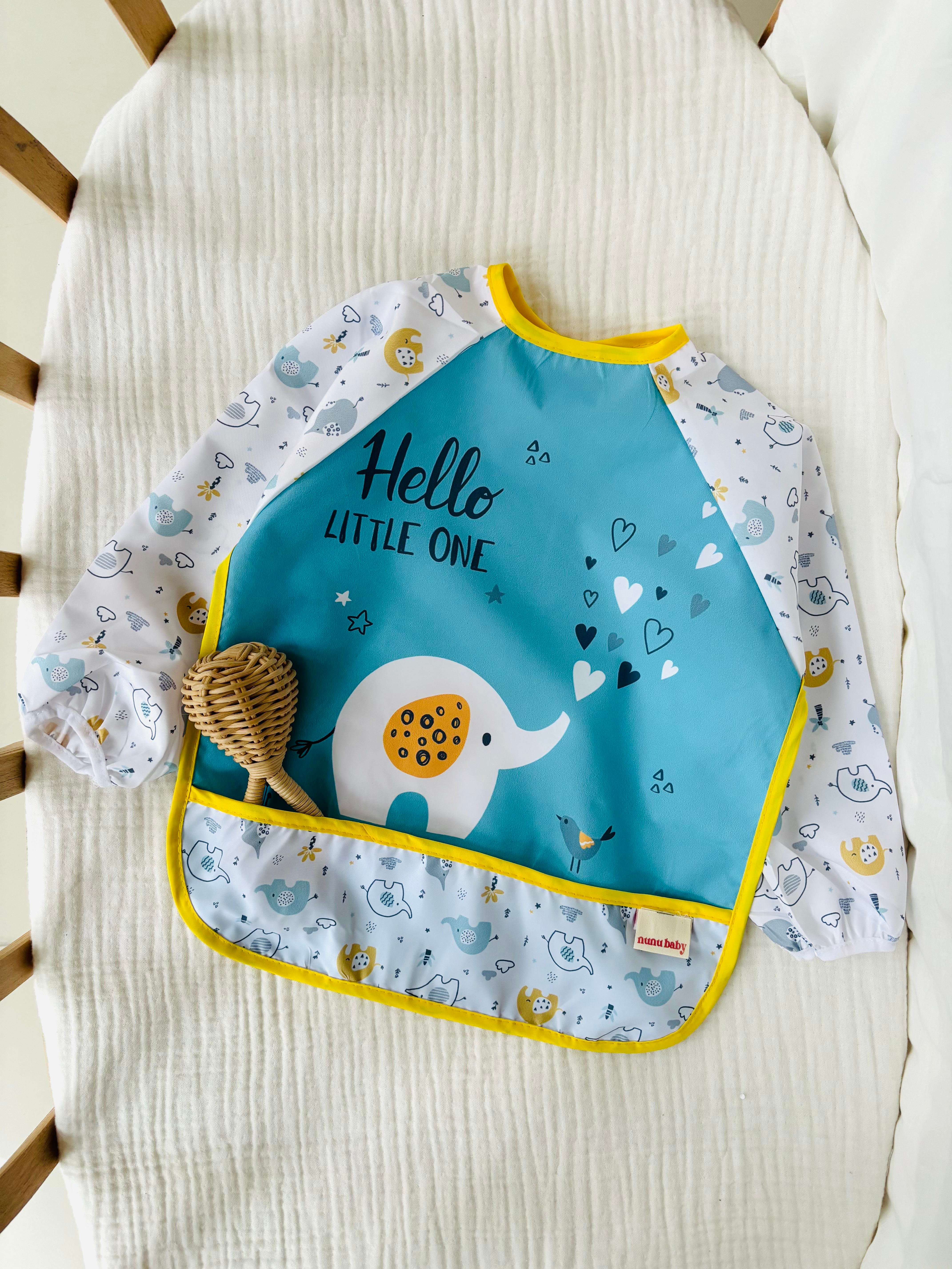 Mavi Filli Kollu Mama Önlüğü