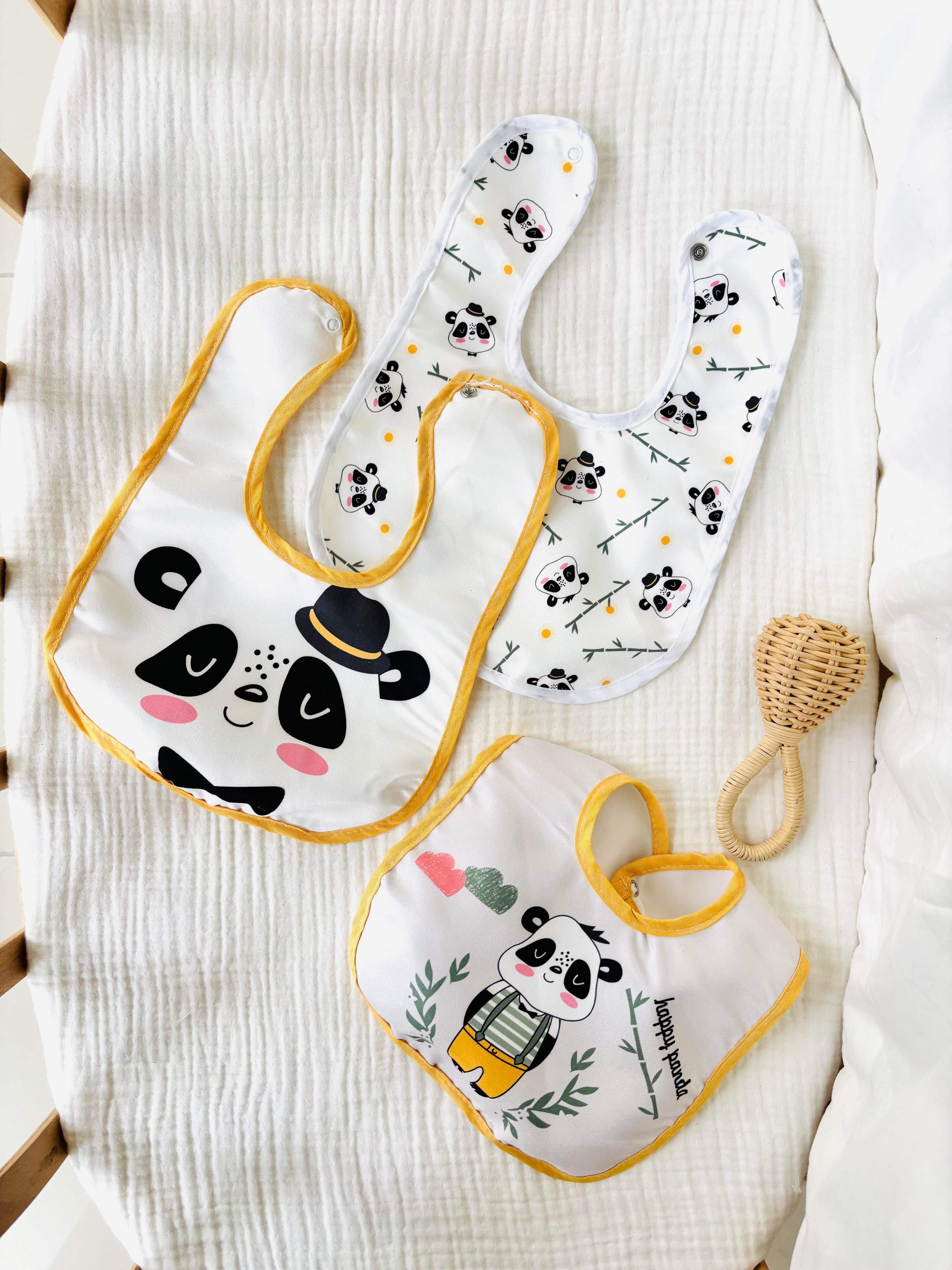 Panda Temalı 3'lü Önlük Seti