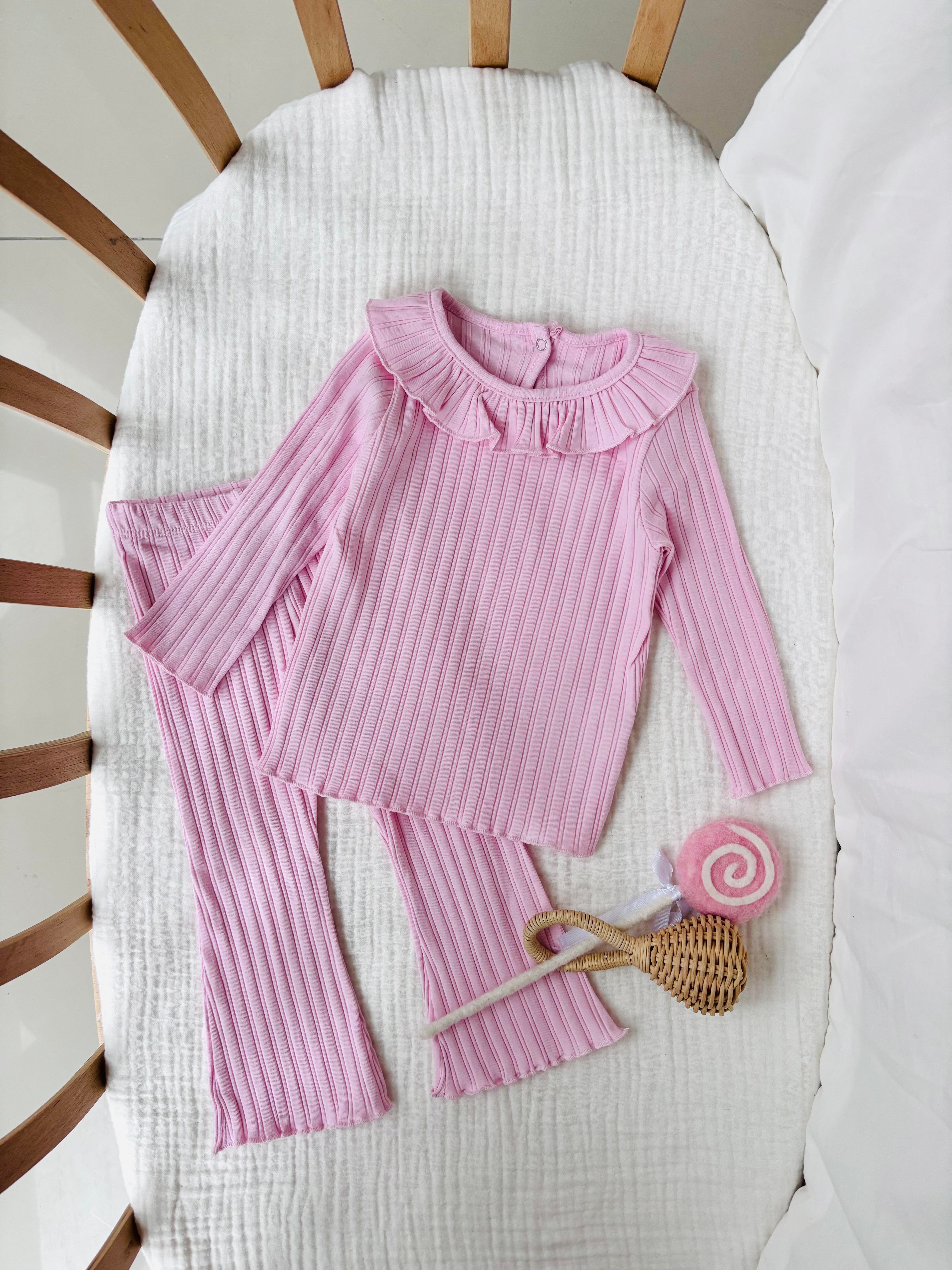 Paris Basic Kız Bebek Takım - Pembe