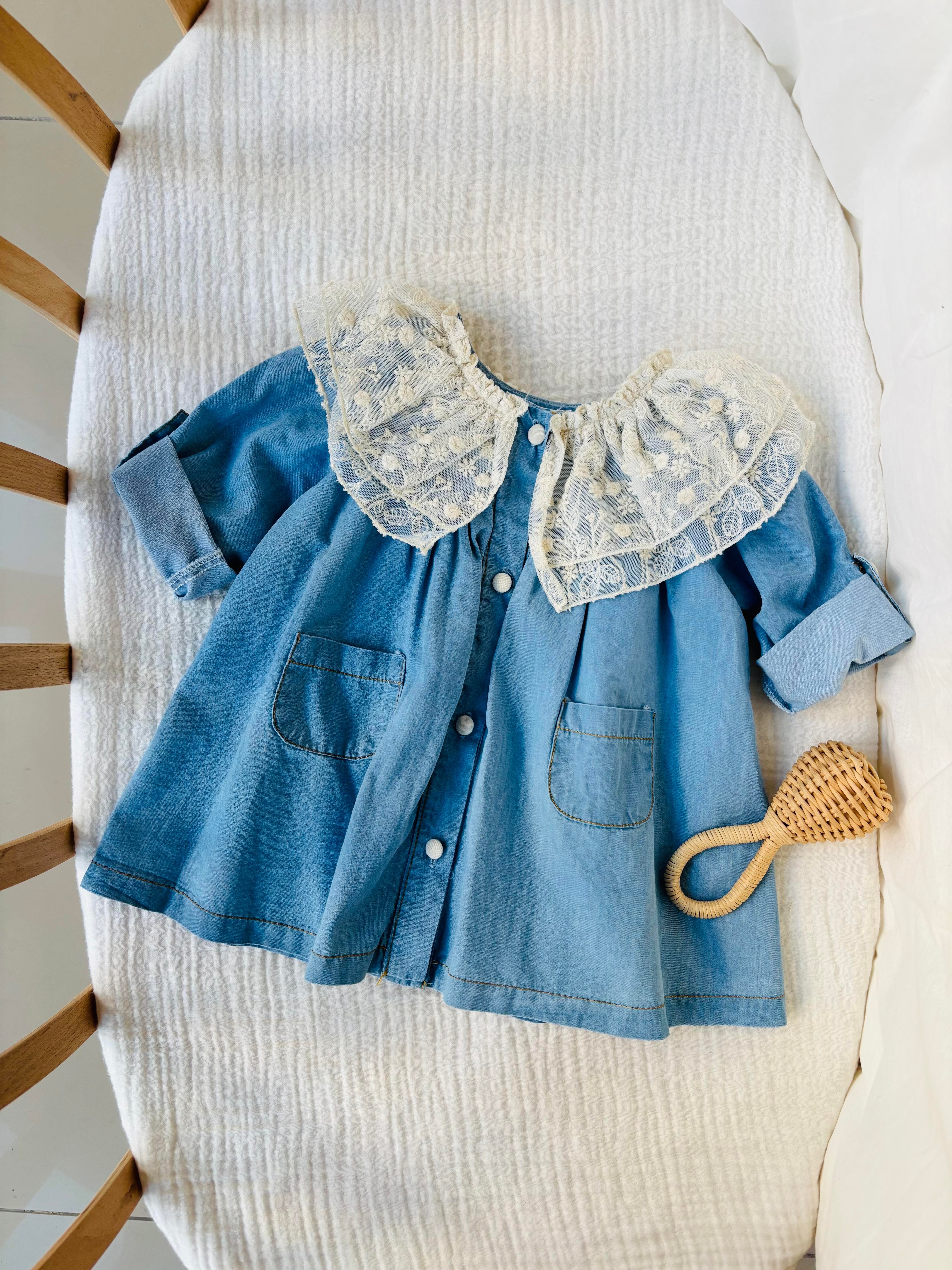 Roxy Kot Yakalı Kot Elbise