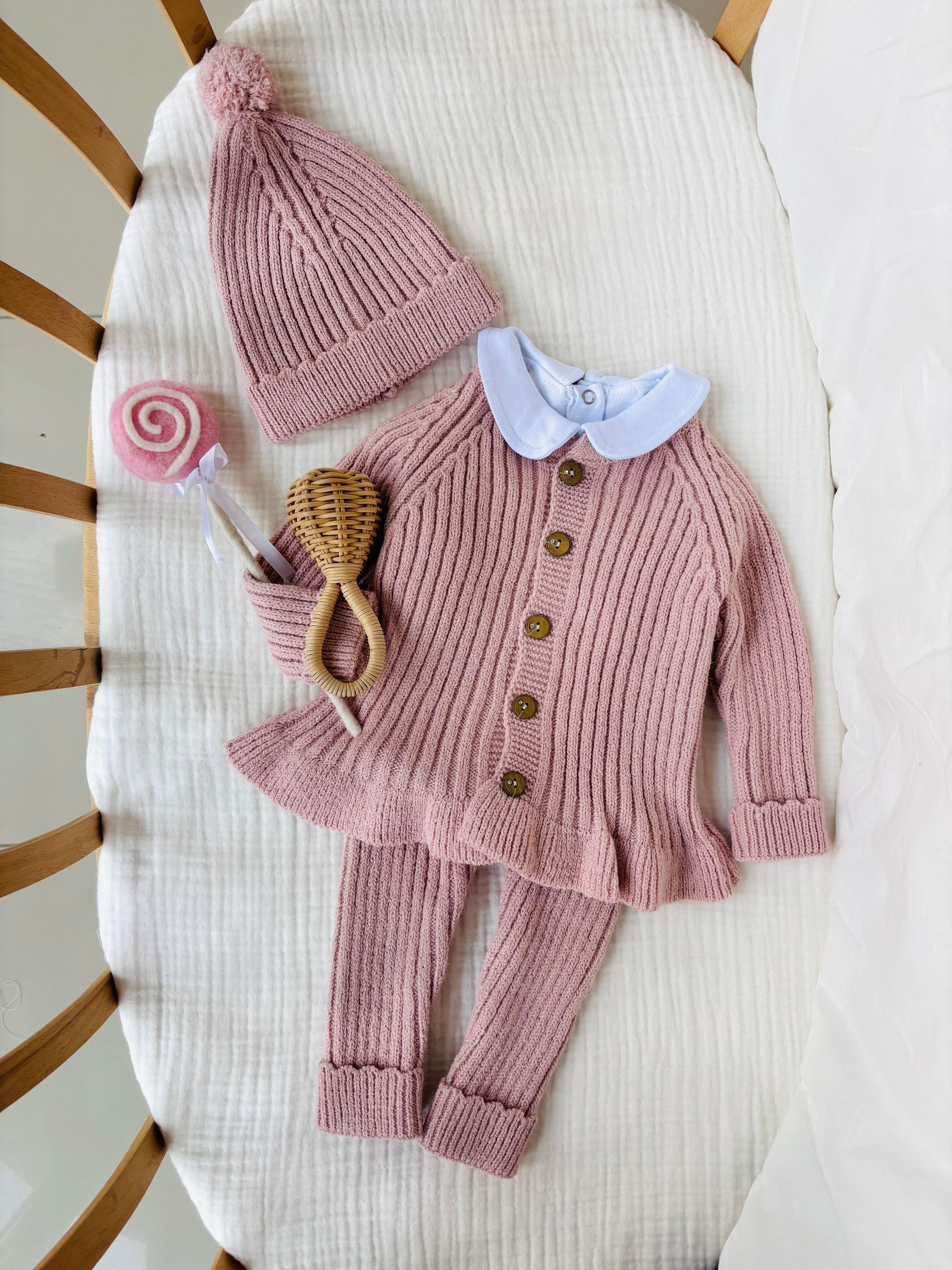 Siena 4 Parça Triko Takım - Pembe