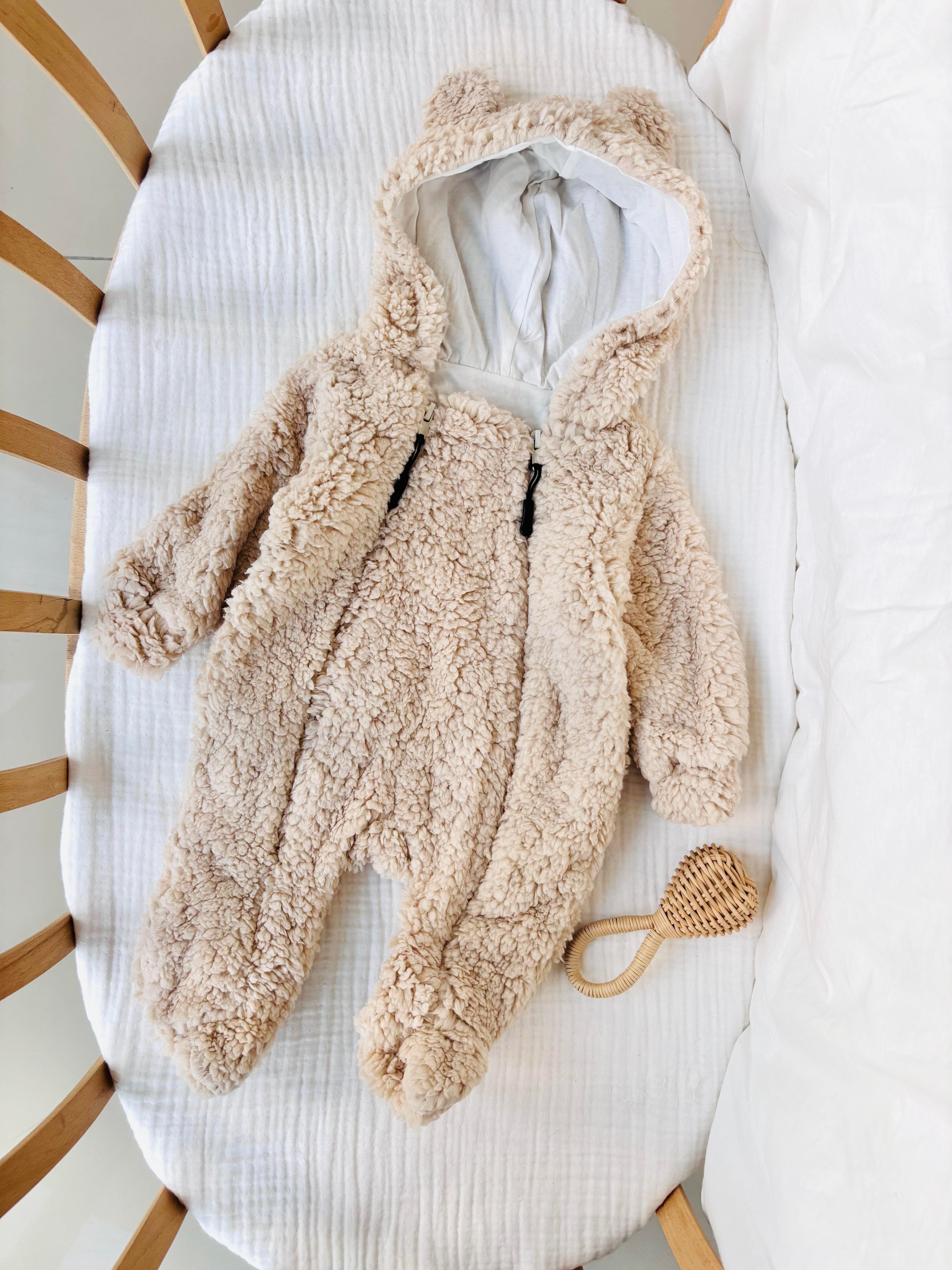 Zoe Peluş Tulum - Krem