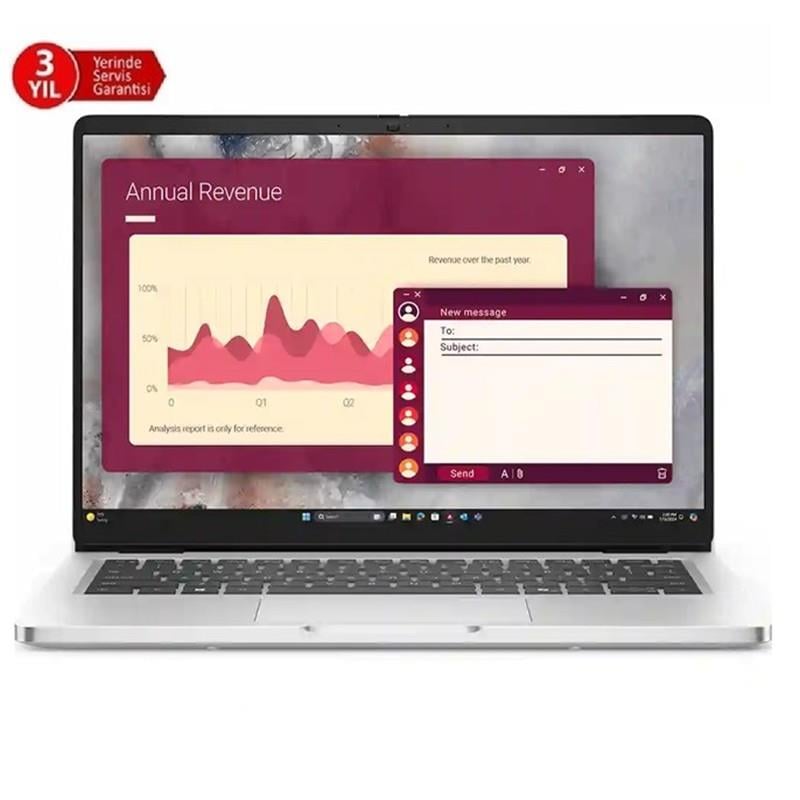 DELL NB PRO 14 ULTRA7 255U 32GB 512SSD DOS BTO108_PC14250_U (3 YIL YERİNDE GARANTİ)