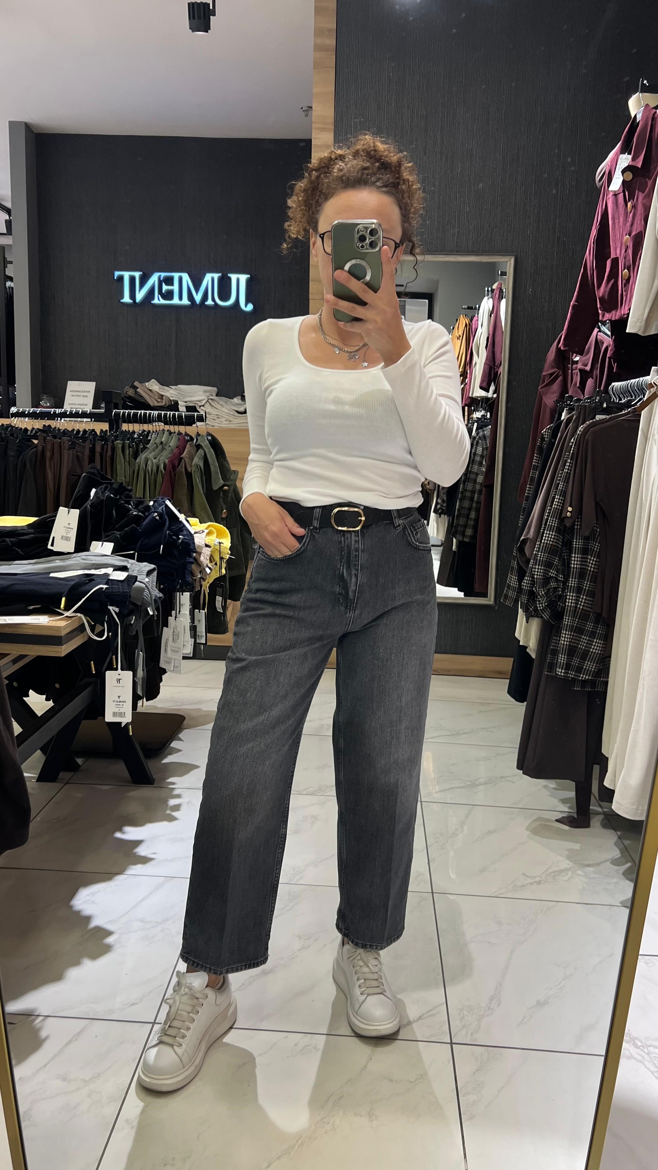BALON FİT JEAN PANTOLON GRİ