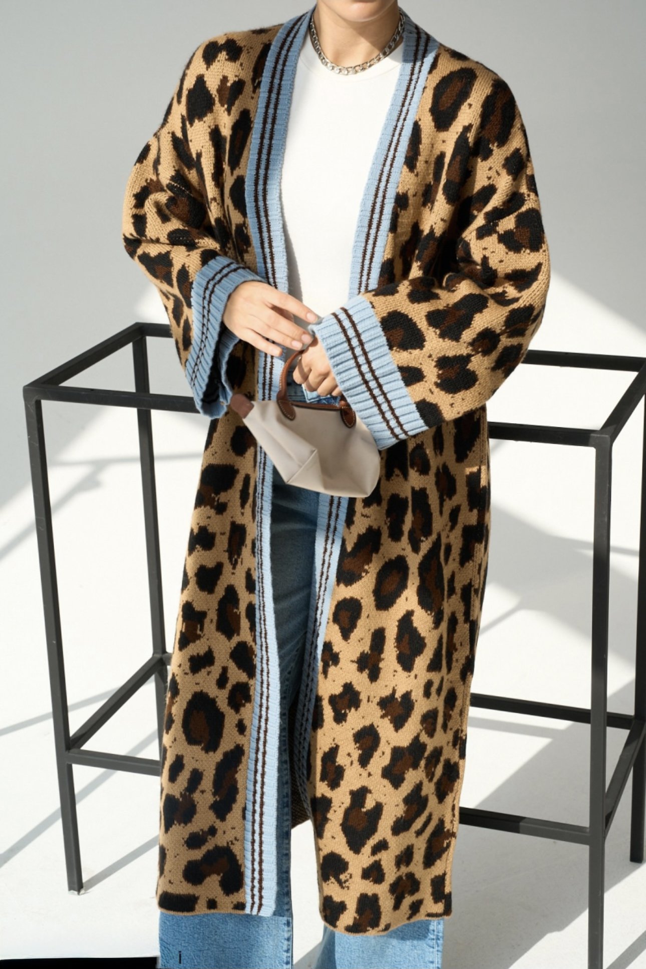 Leopar Maxi Hırka