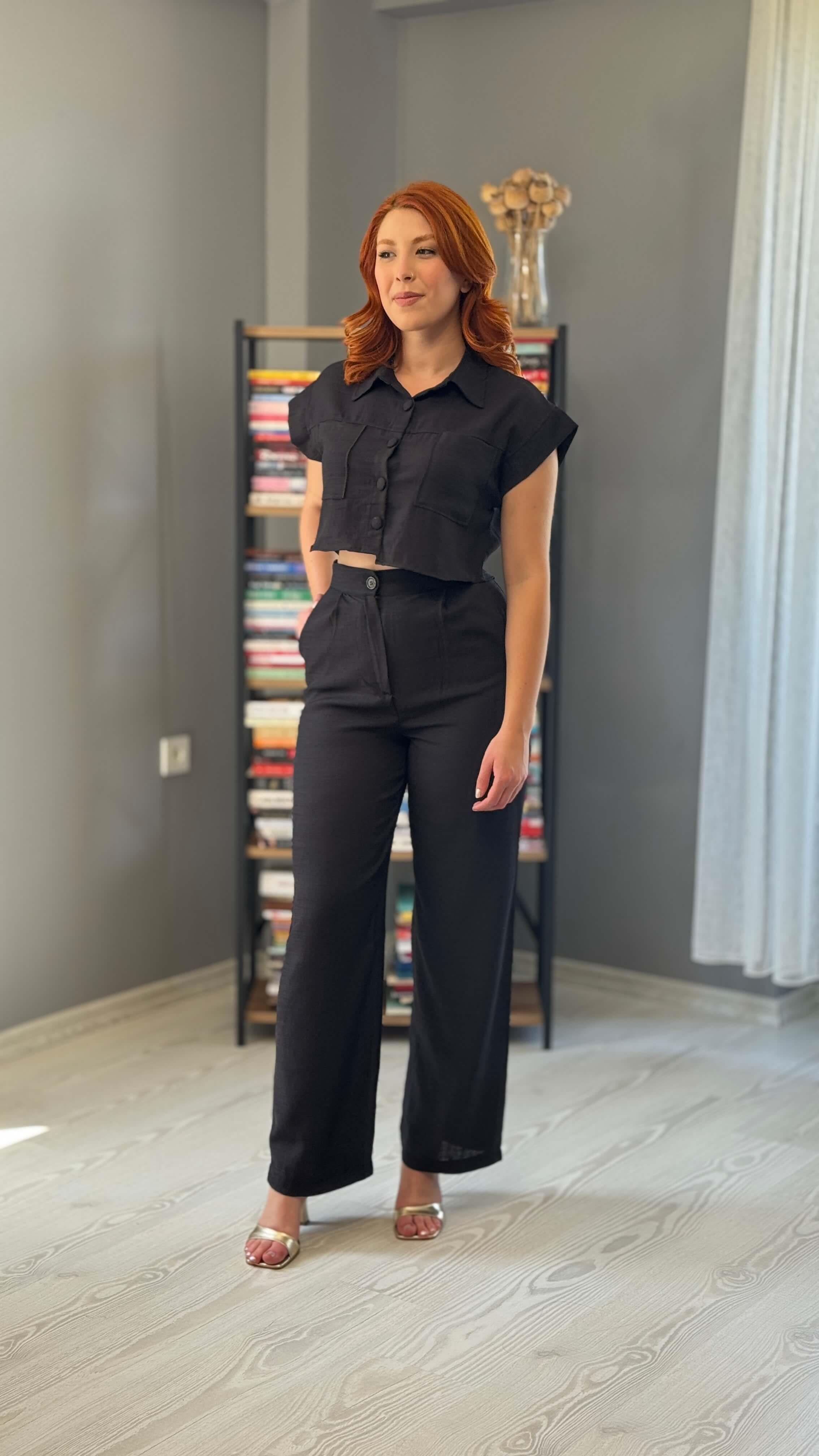 Siyah Polo Yaka Takım