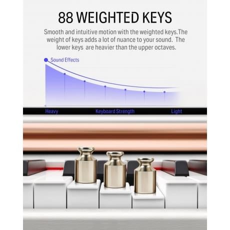 Donner DDP-100 Dijital Piyano - Beyaz