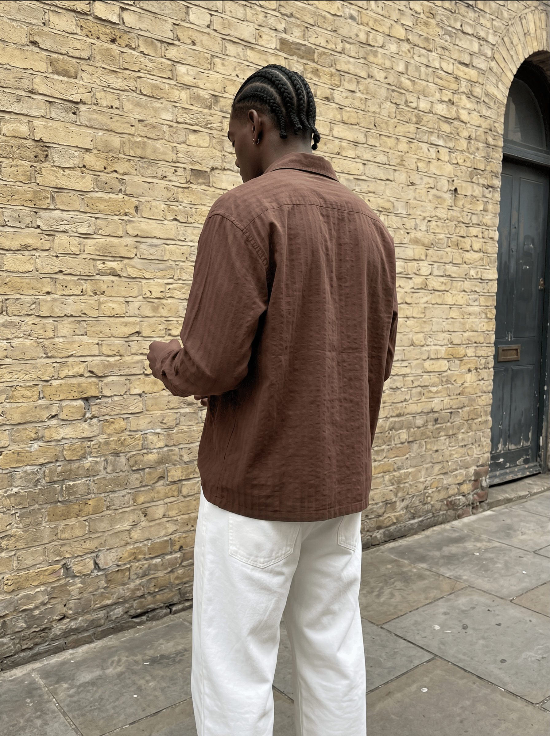 Oversize Çizgi Detaylı Gömlek