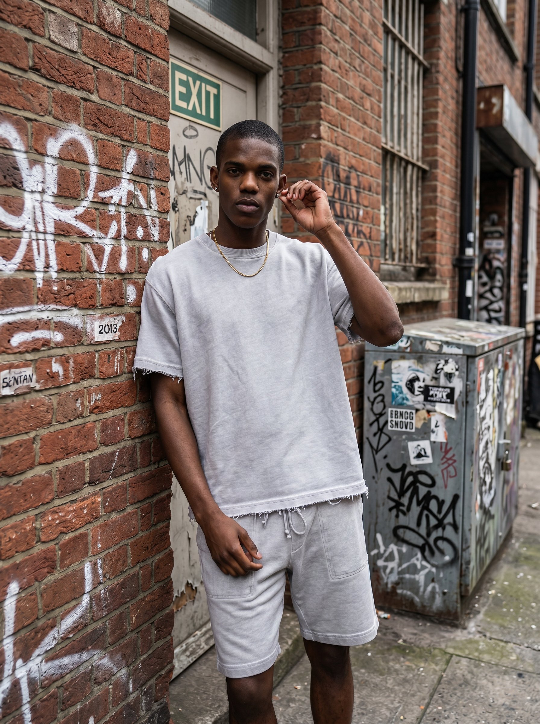 Oversize Bisiklet Yaka T-Shirt