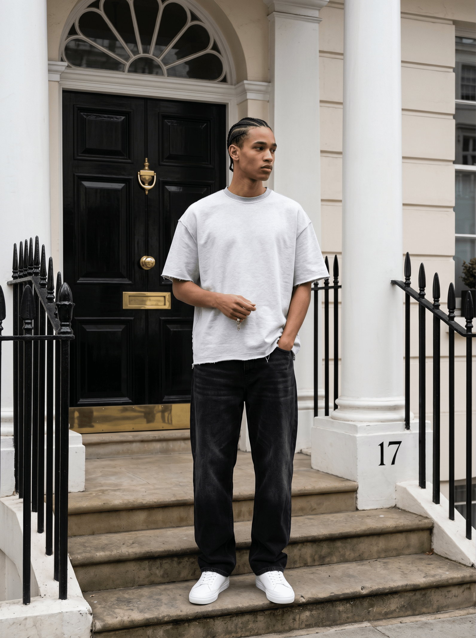 Oversize Bisiklet Yaka T-Shirt