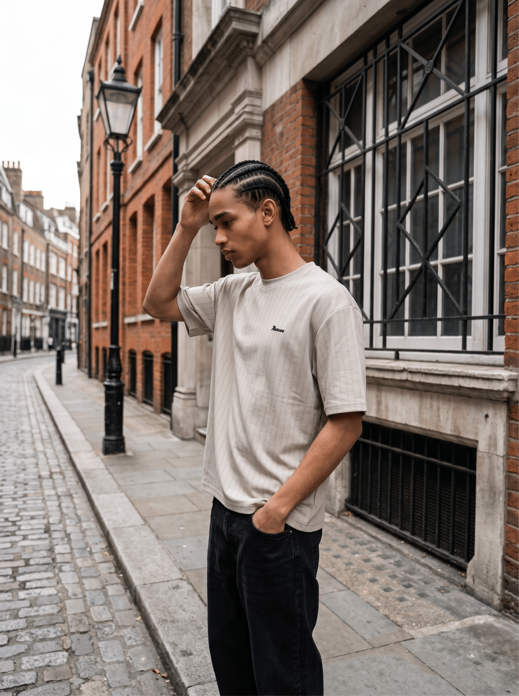 Oversize Bisiklet Yaka T-Shirt