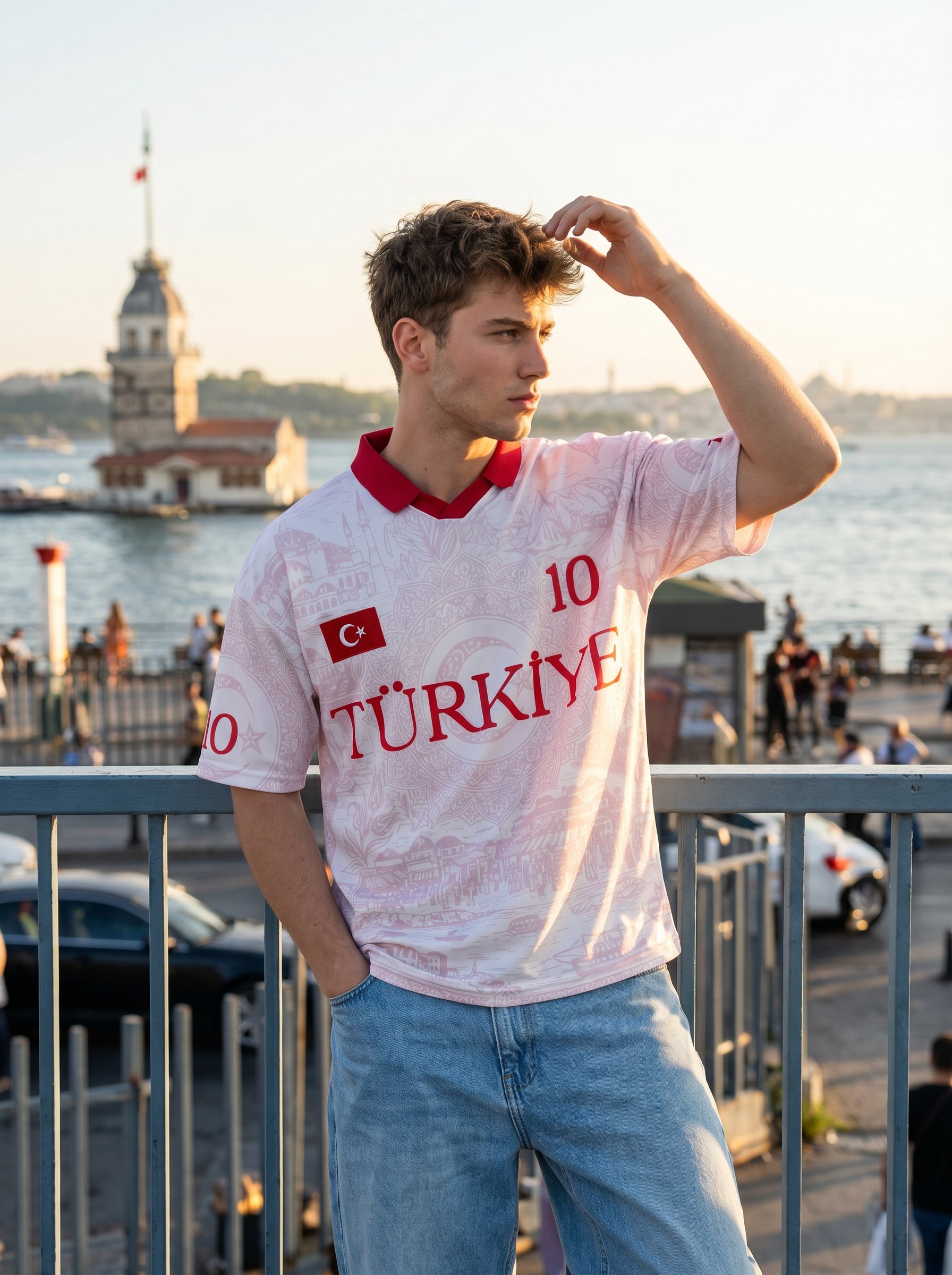 Türkiye Dünya Kupası Özel Desenli Nakışlı Tasarım Forma | Unisex Milli Takım Taraftar Forması