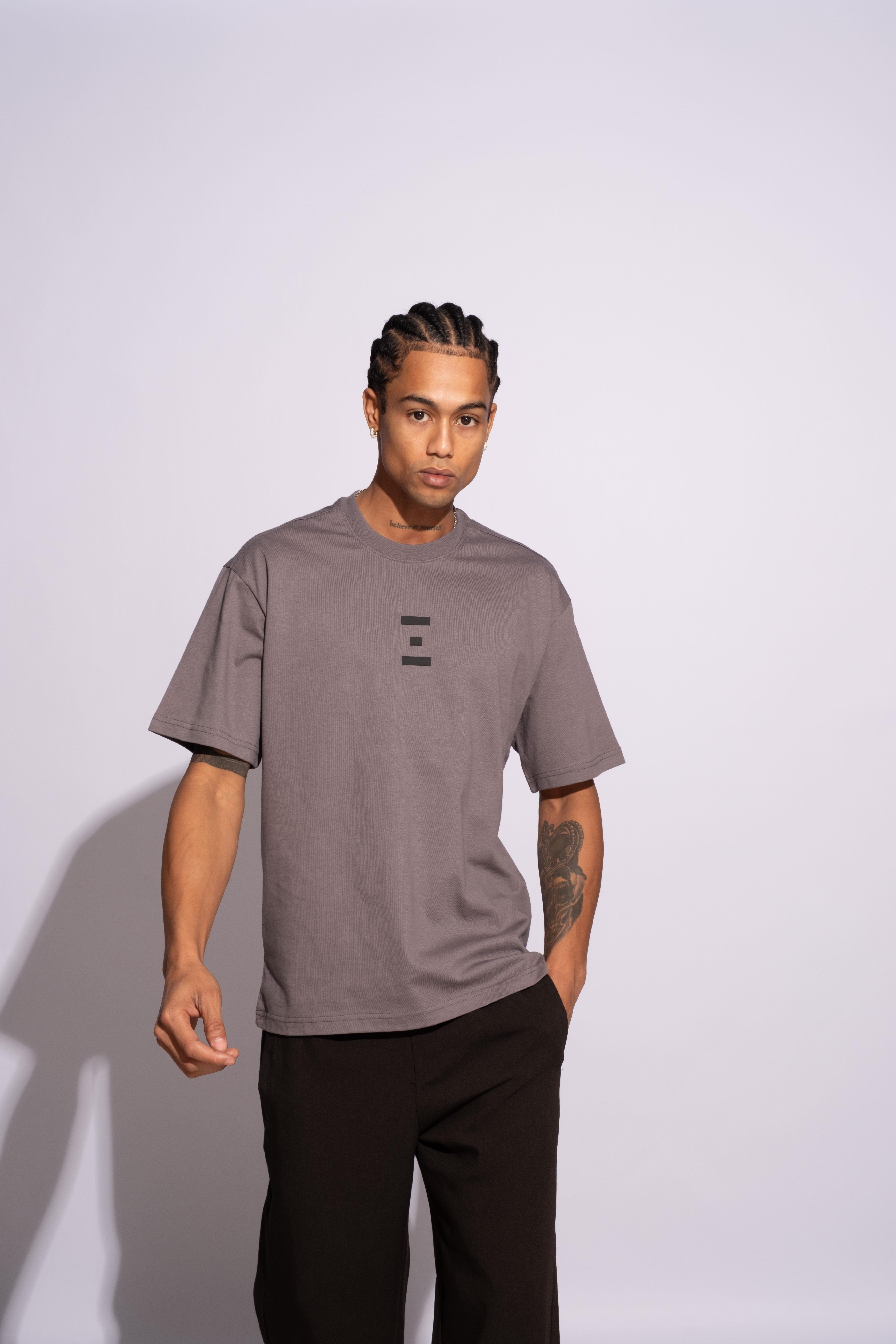 Erkek Oversize Termal Gri