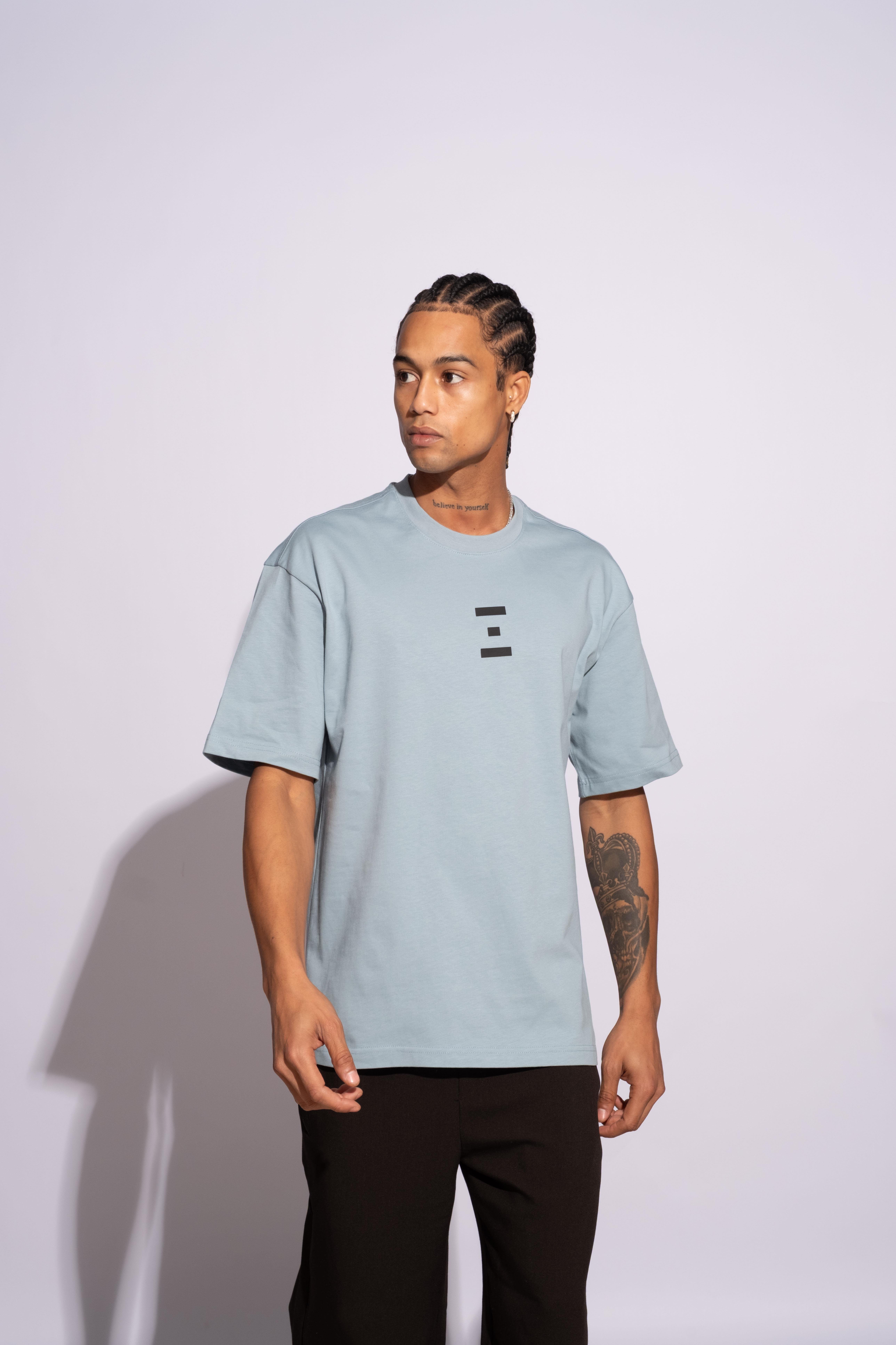 Erkek Oversize Termal Mavi