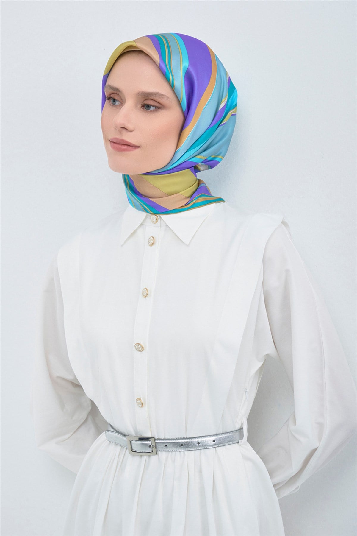 Saf İpek Sura Eşarp 9514D 53