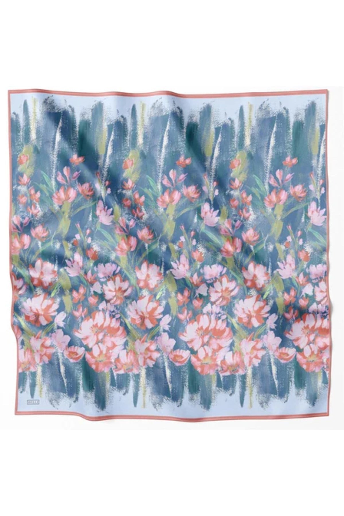 Twill İpek Eşarp - 4217-80 Lacivert
