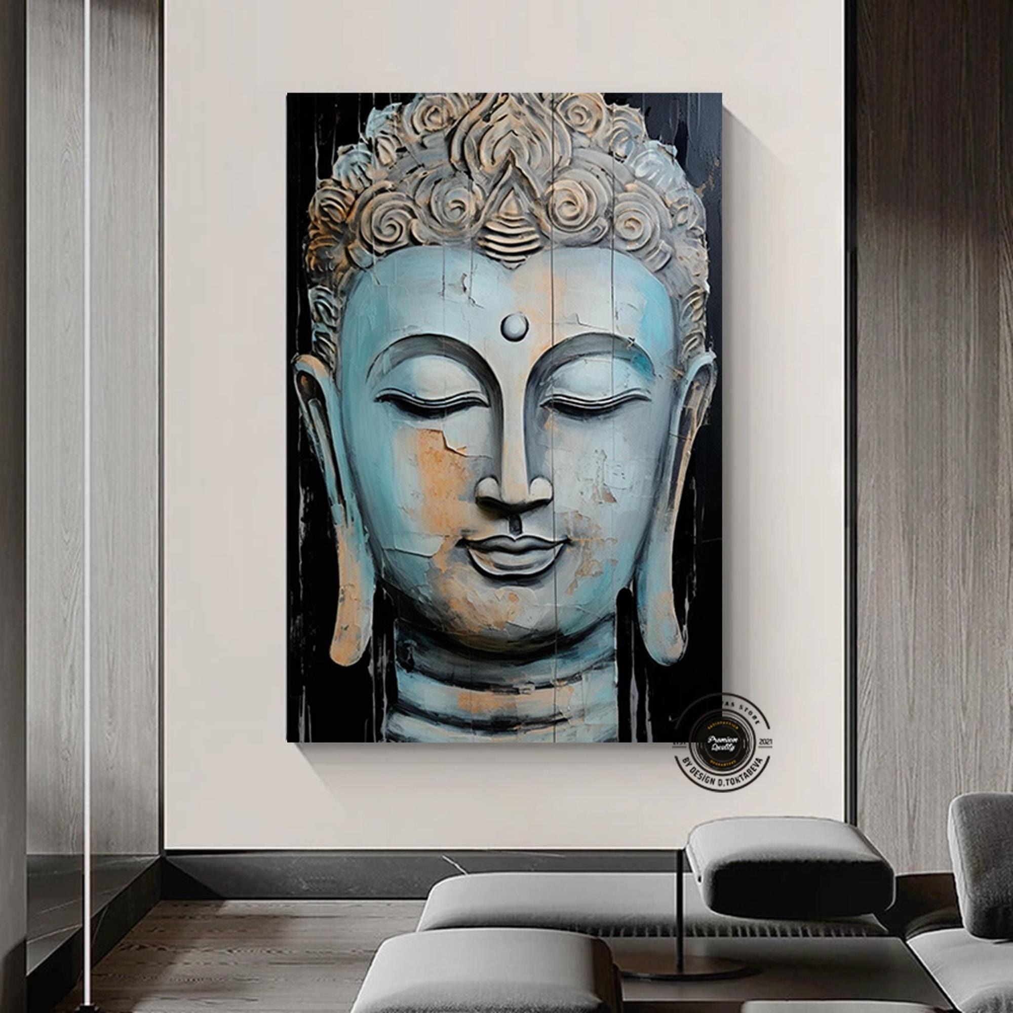Buda Tuval Resmi, Yoga Sanatı, Meditasyon Sanatı Baskısı, Buda Duvar Sanatı Manzarası, Budist Duvar Dekoru, Yoga Duvar Sanatı Lotus, Ev Hediye