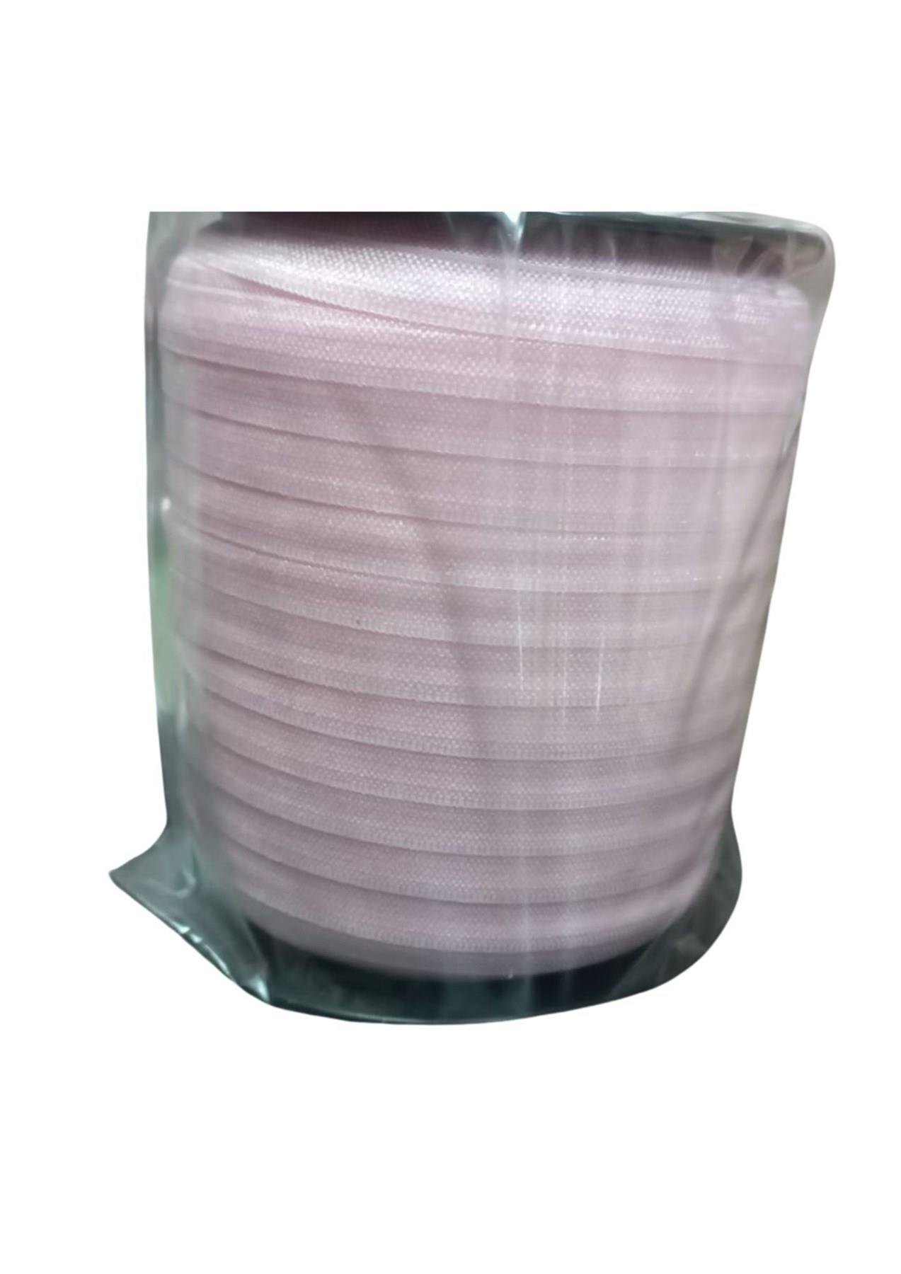 Çamaşır Lastiği Düz 1 cm  1 Metre Açık Pembe