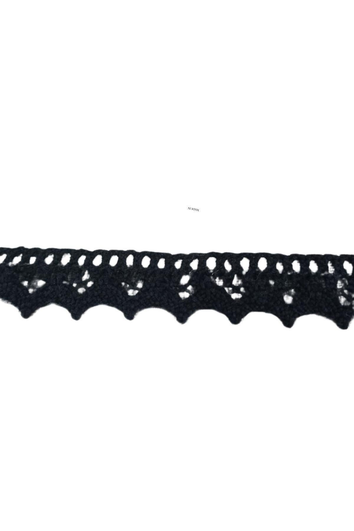 Kopanaki Dantel en 1,5 cm Siyah 1 Metre