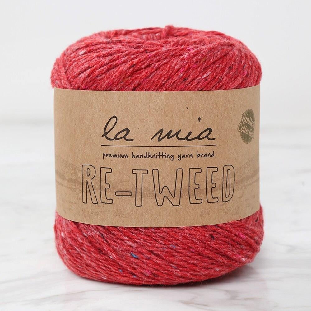 La Mia Re-Tweed Kırmızı Melanj El Örgü İpi - L165