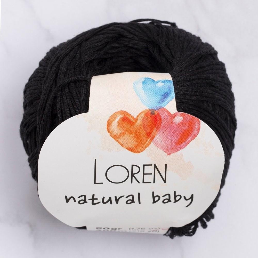 Loren Natural Baby Siyah El Örgü İpi - R004 - 33697