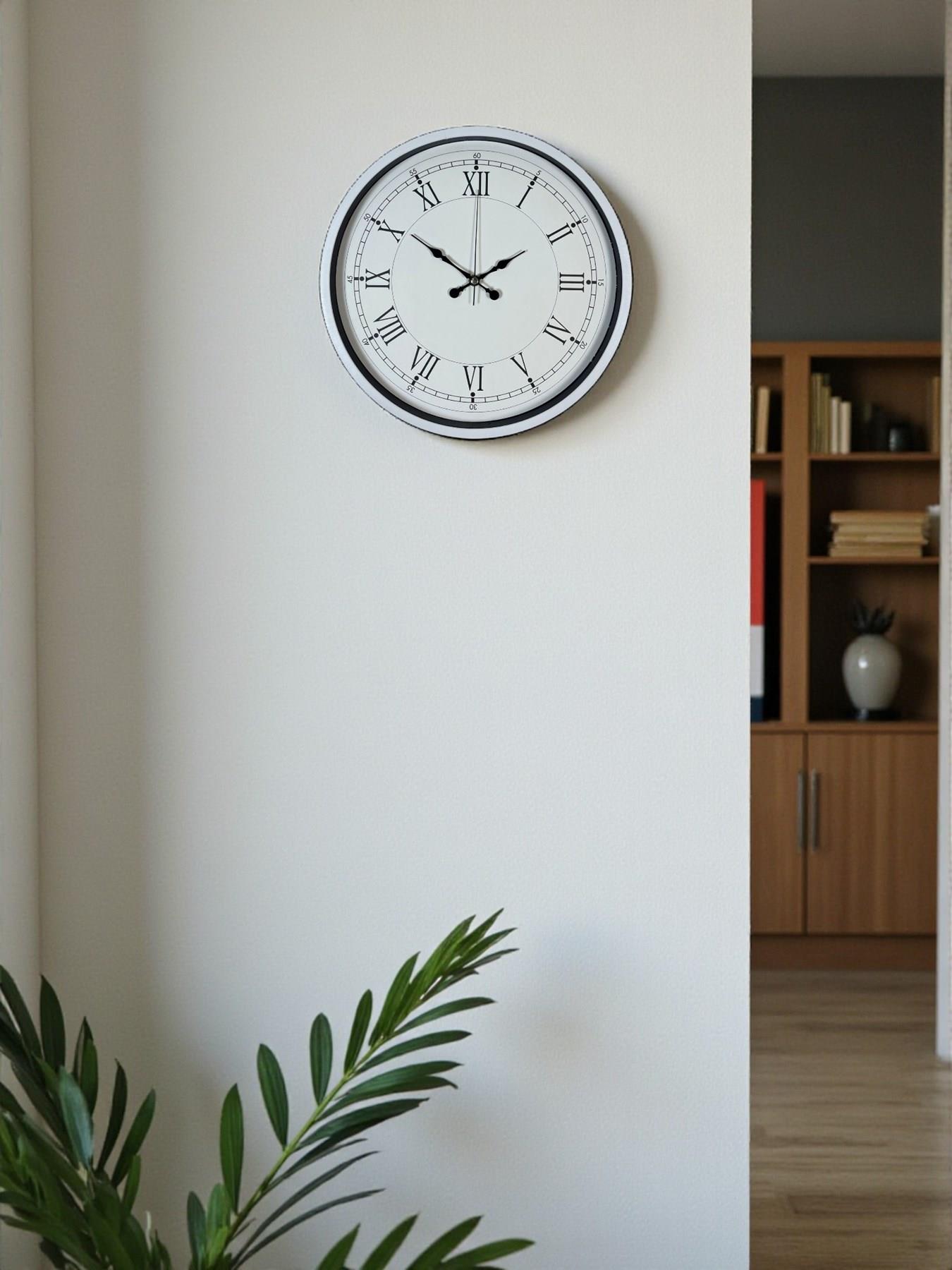 Zentime 36 Cm Beyaz Dekoratif Duvar Saati