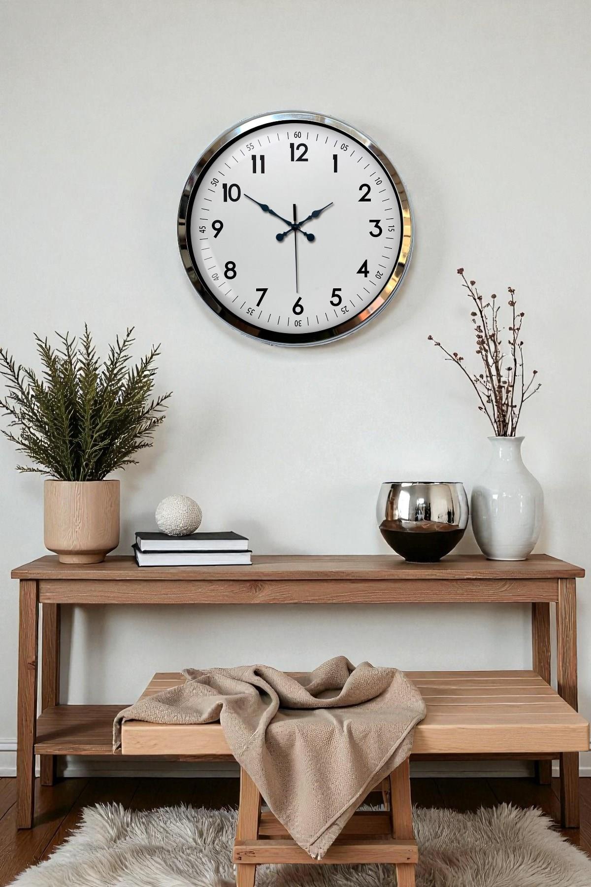 Zentime 40 Cm Krom Elegance Duvar Saati