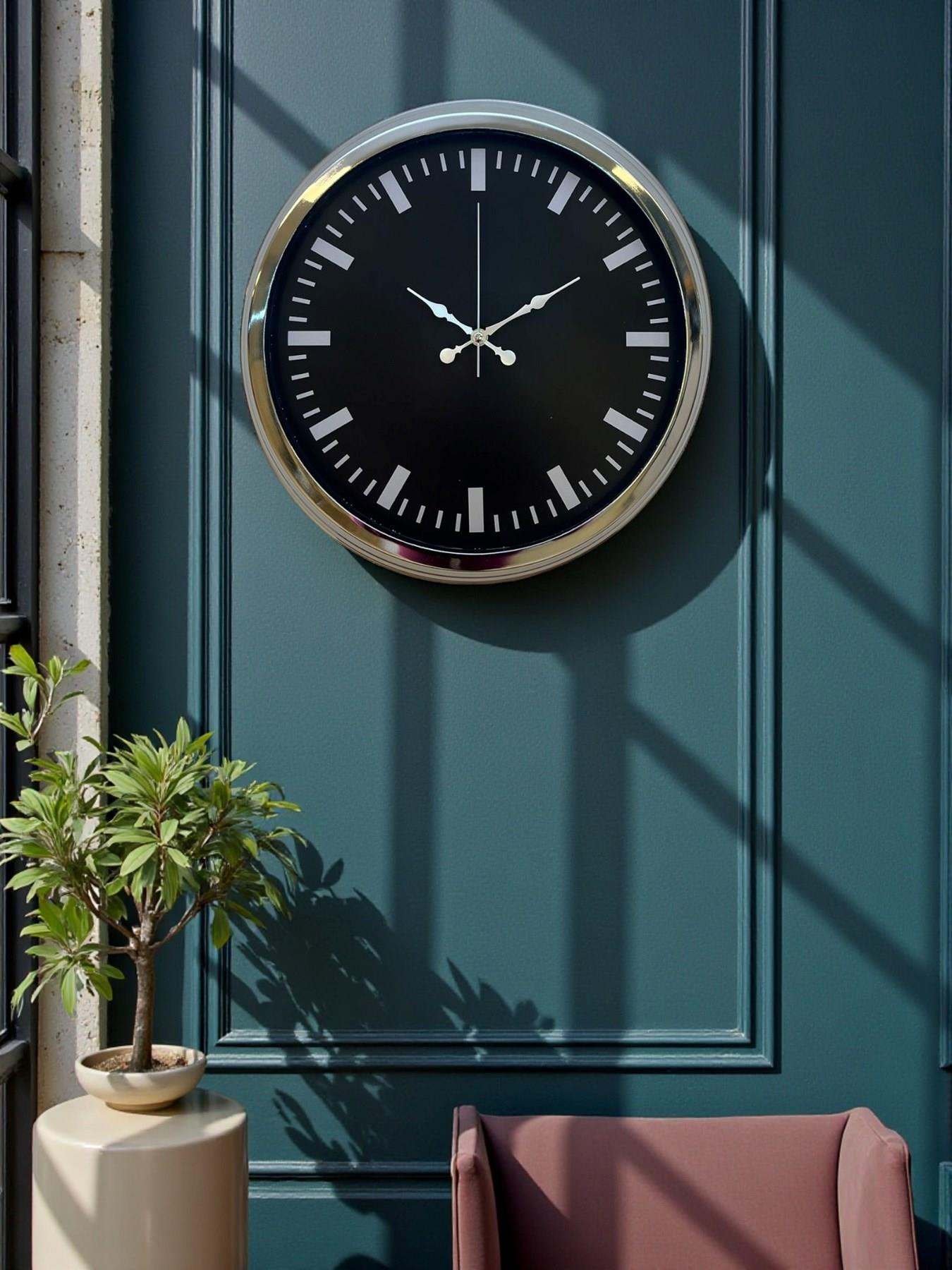 Zentime 40 Cm Krom Şık Duvar Saati
