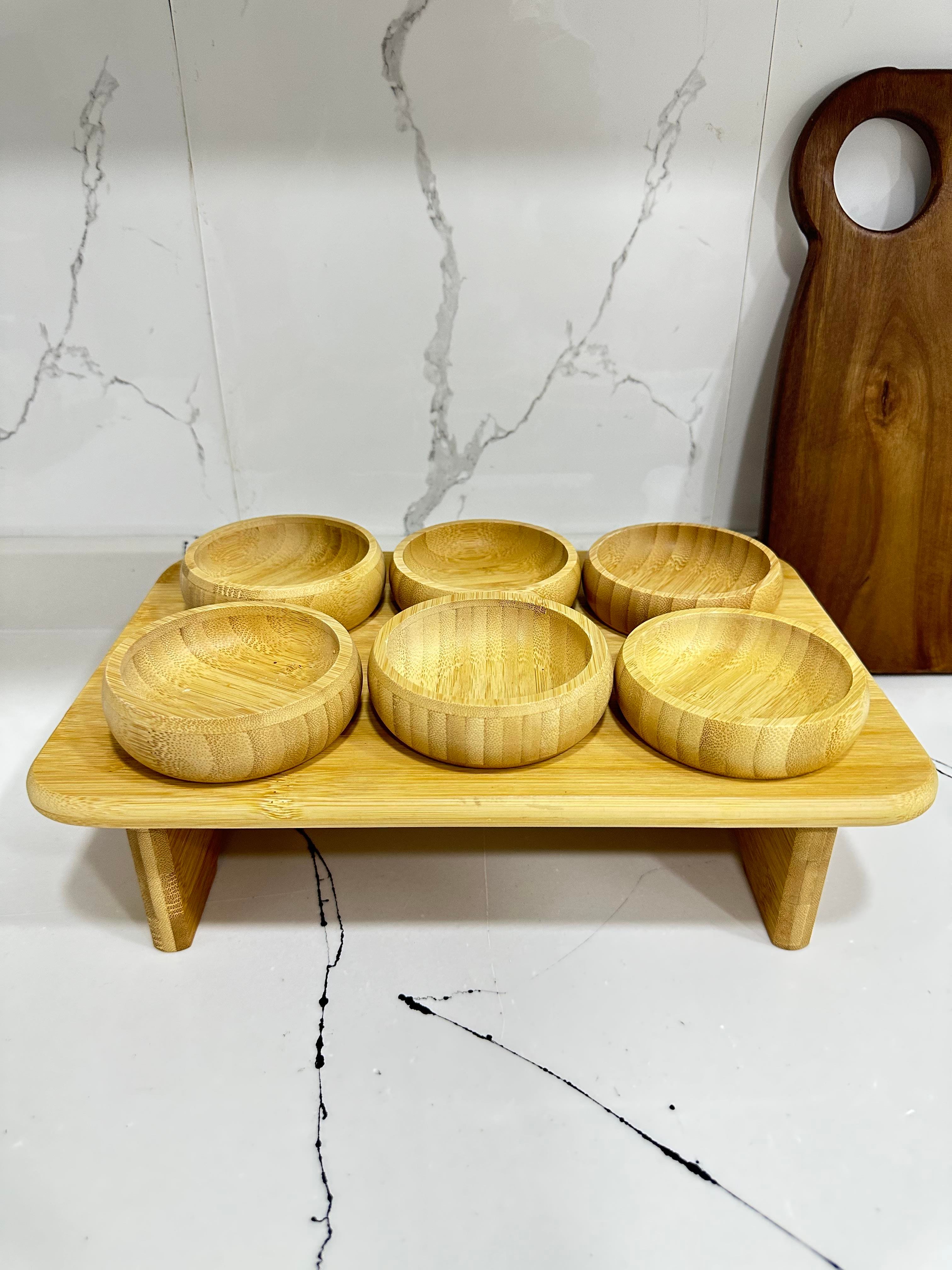 Bambu Ayaklı Sunumluk Kesim Tahtası