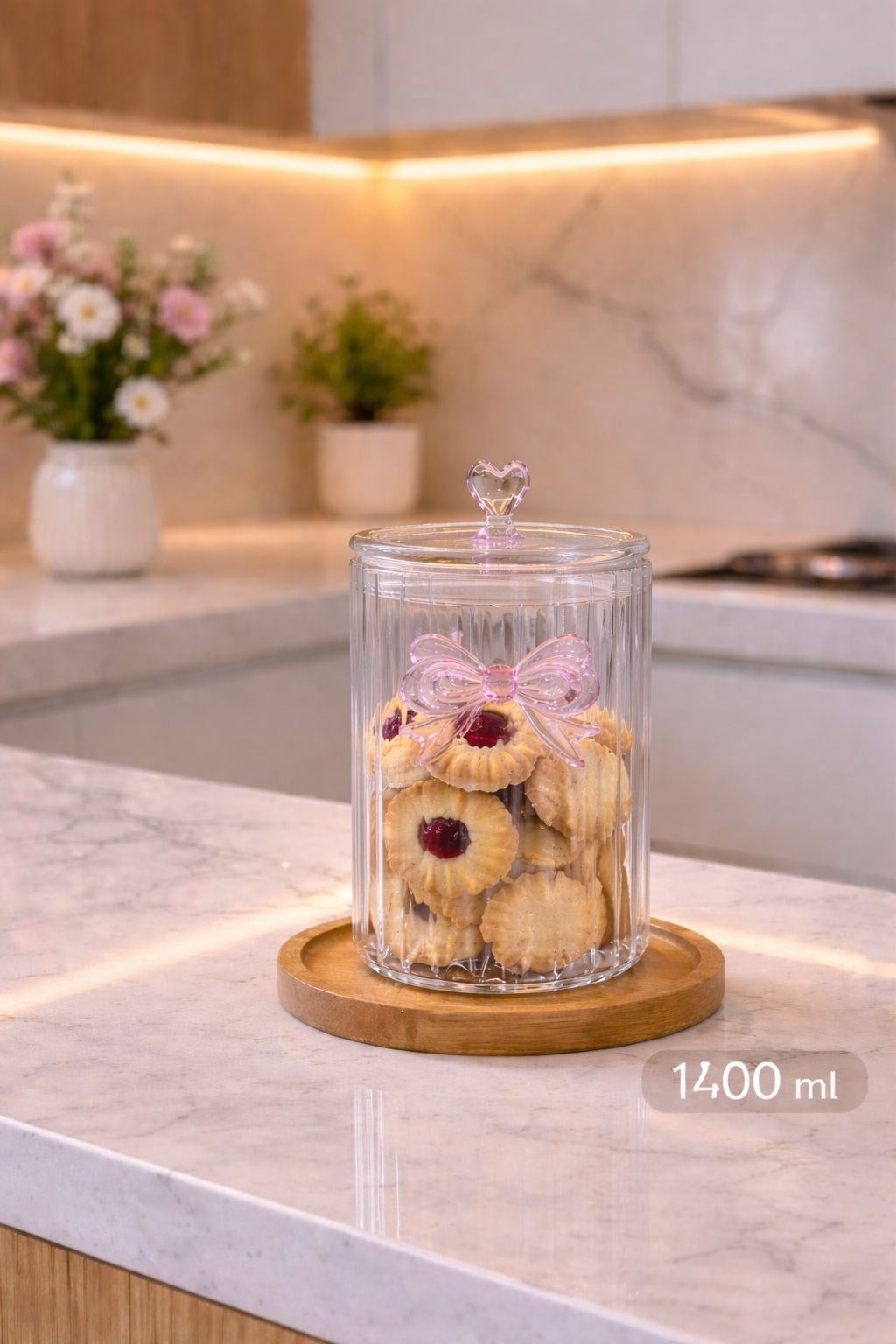 Vakum Kapaklı Cam Kavanoz 1400 ml