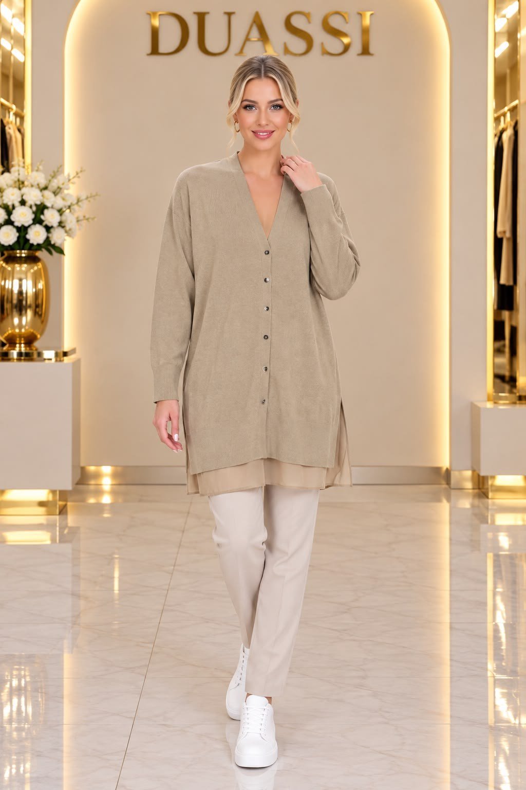 21805 Kupra Mixli Rayon Hırka