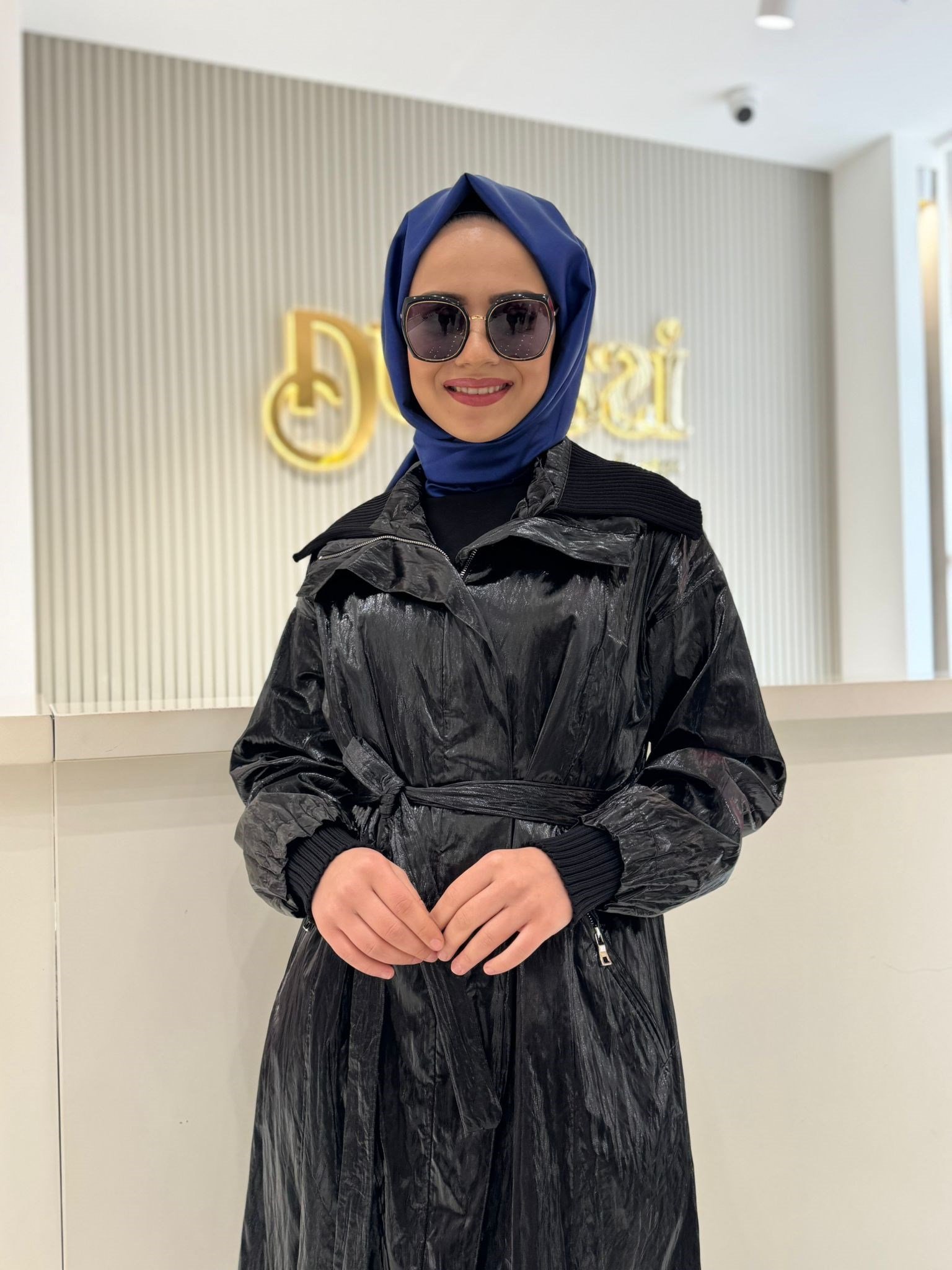 38401 Trençkot  - SİYAH