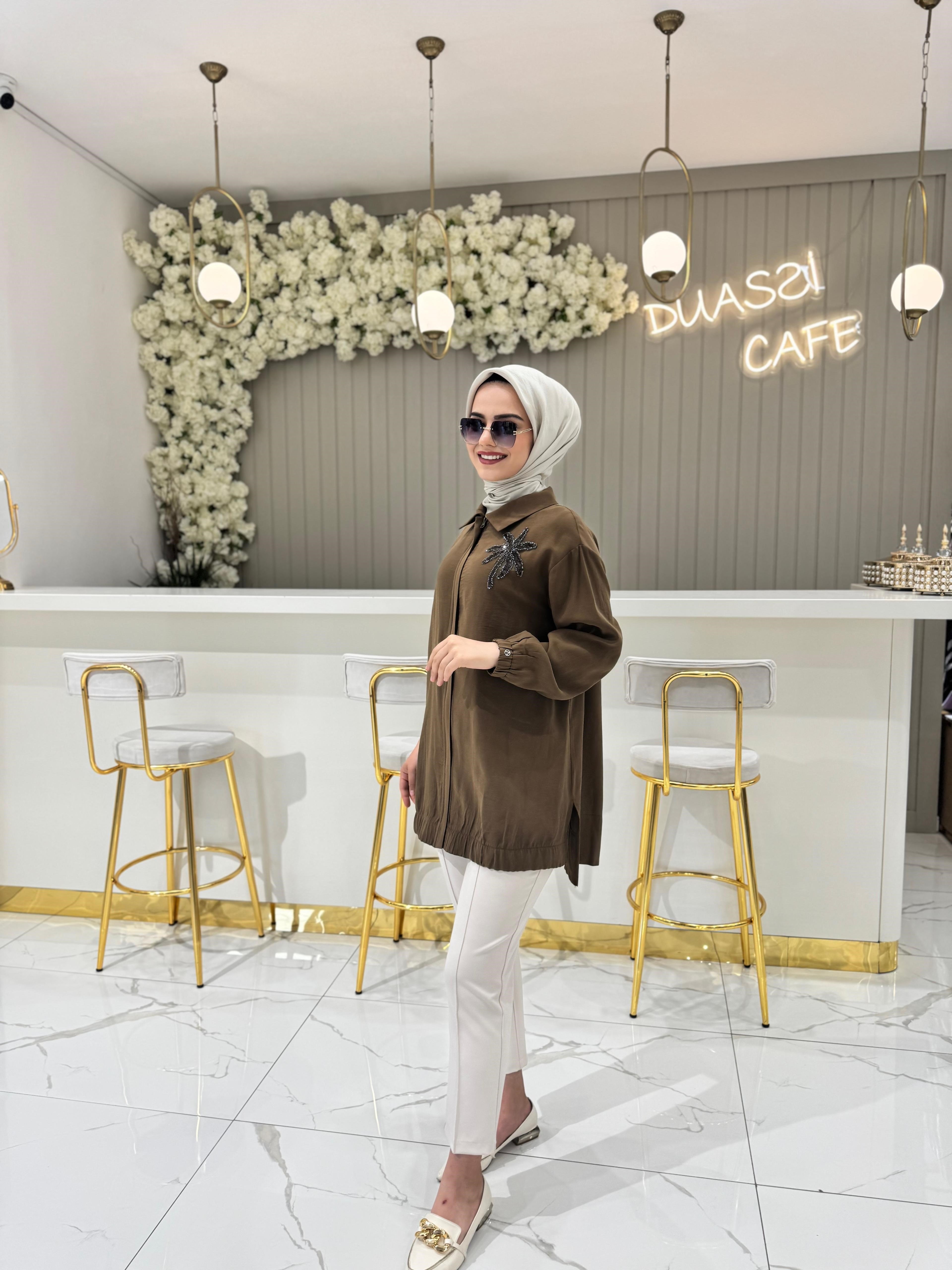Armine Trend 466 Tunik  - KAHVE
