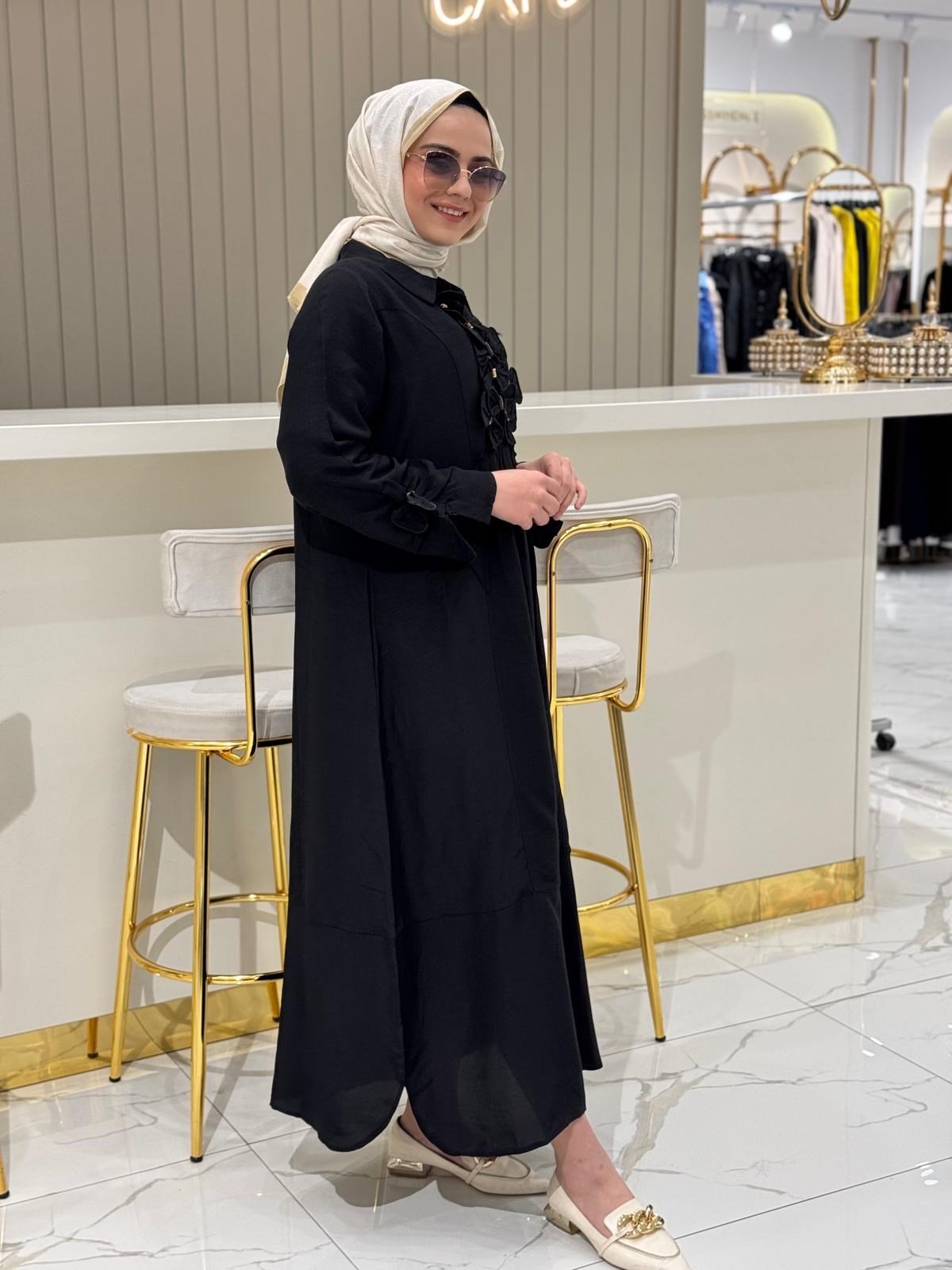 Black elbise 5755 - SİYAH