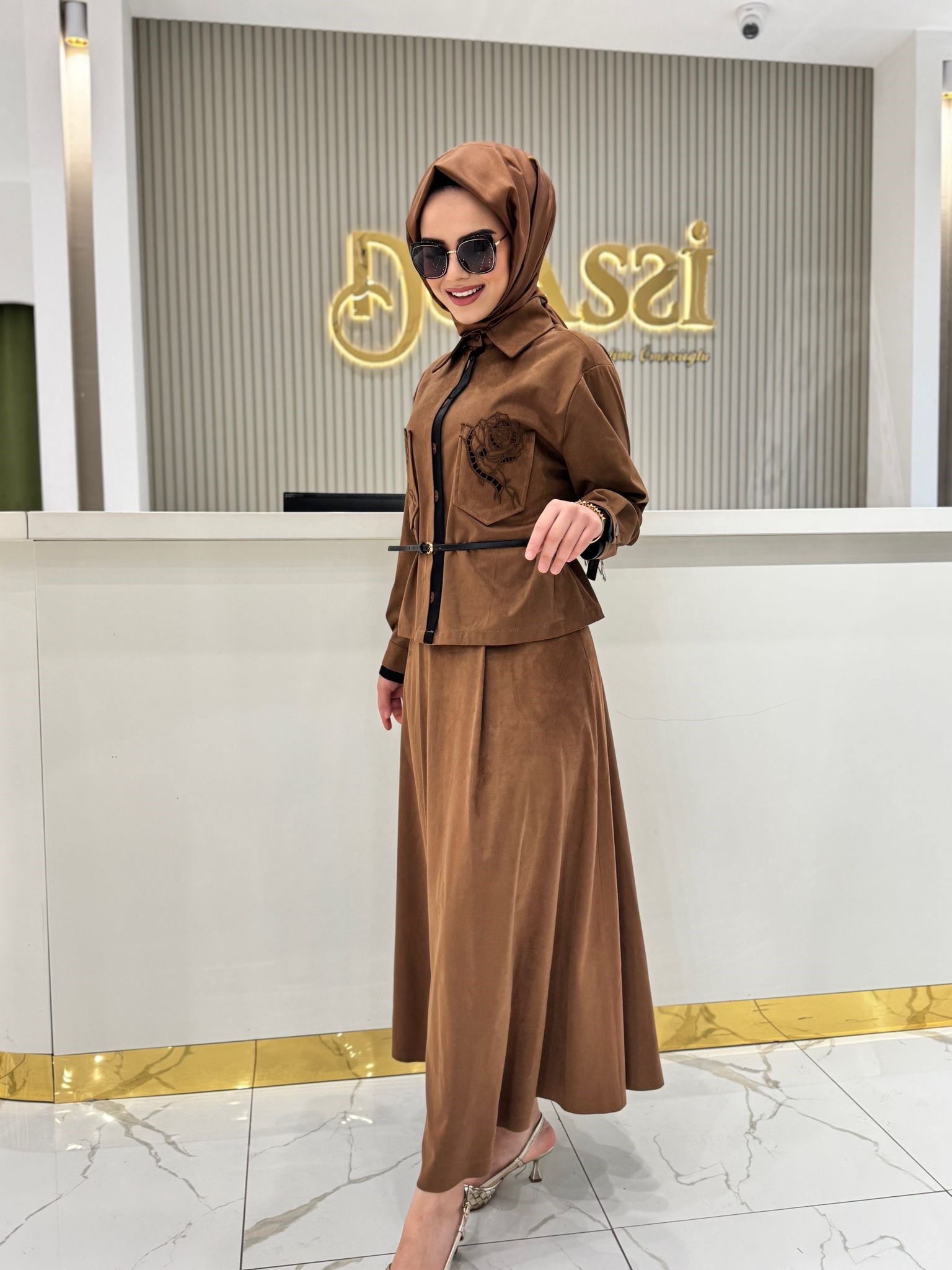 Clande 3010 Takım  - KAHVE