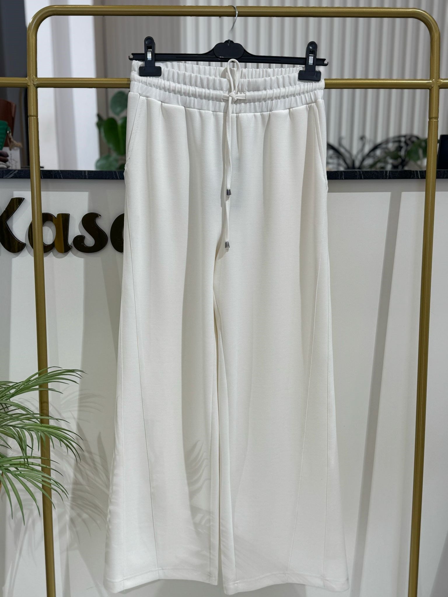 Divanna Modal Geniş Paça Pantolon SZ-5584 EKRU - EKRU