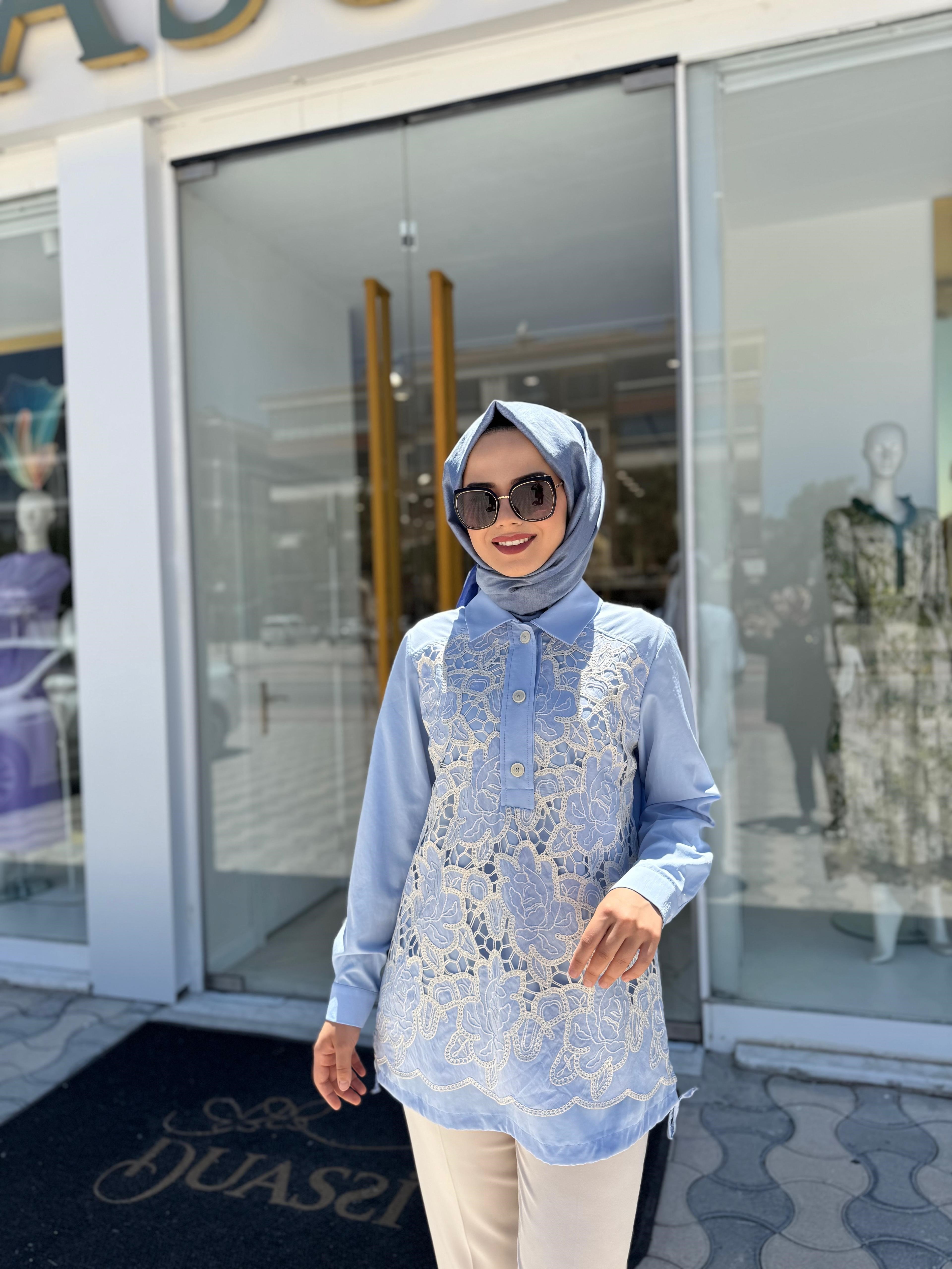 Fuat Gürşen 3339 Tunik  - MAVİ