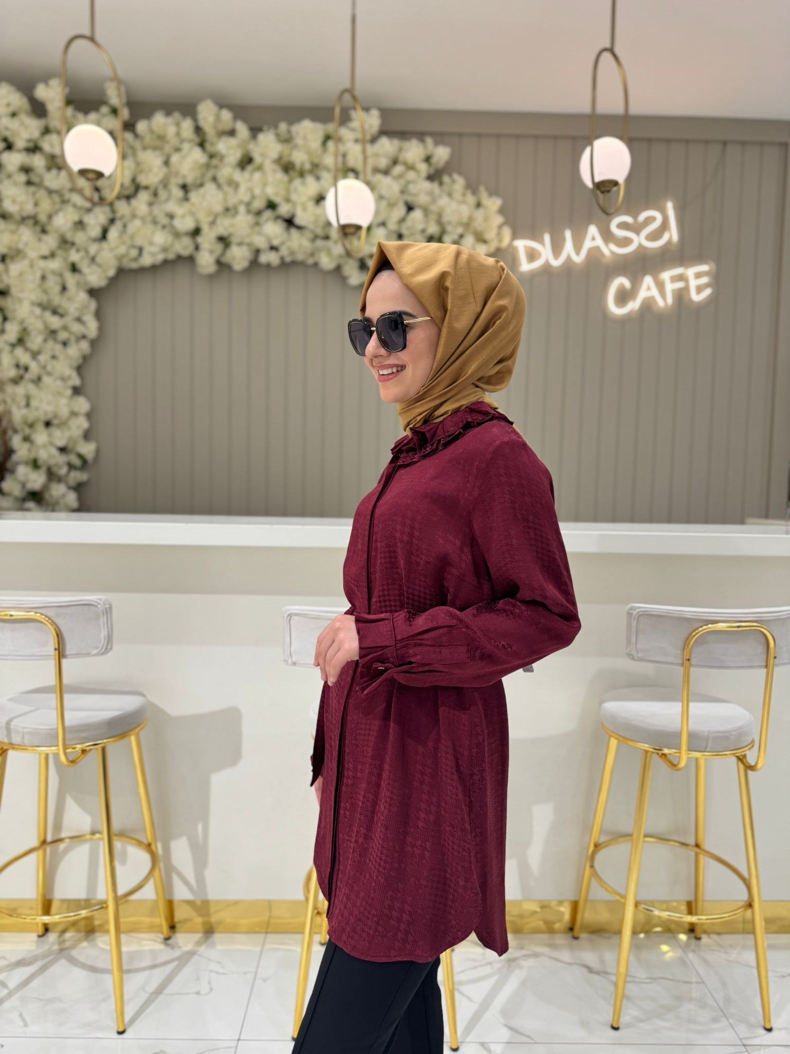 Fuat Gürşen 4317 Tunik  - BORDO