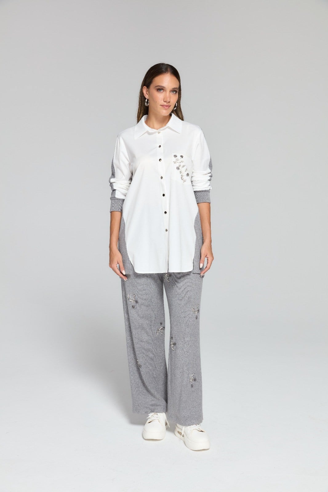 Fuat Gürşen 4364 Tunik  - GRİ