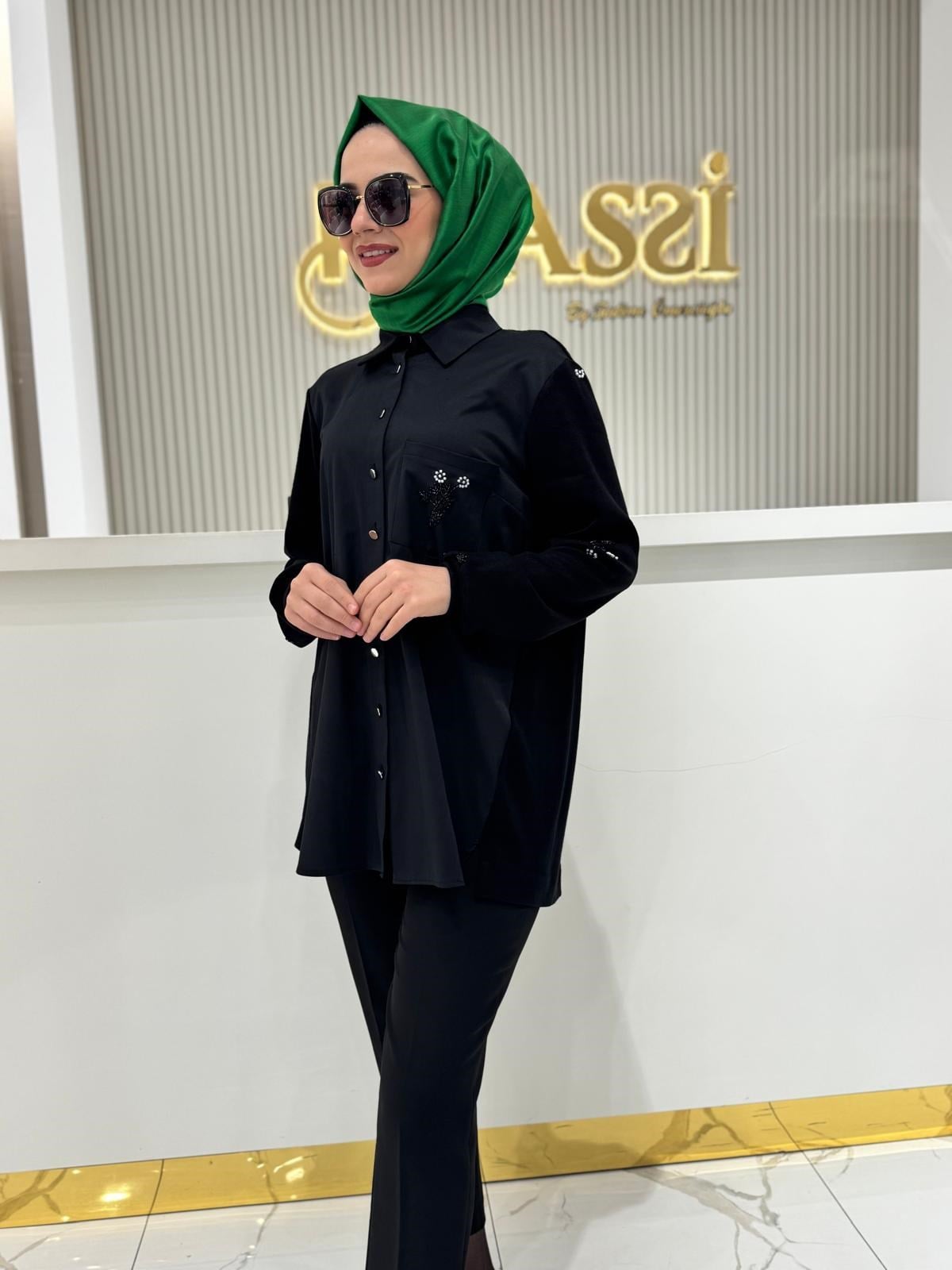 Fuat Gürşen 4364 Tunik  - Siyah