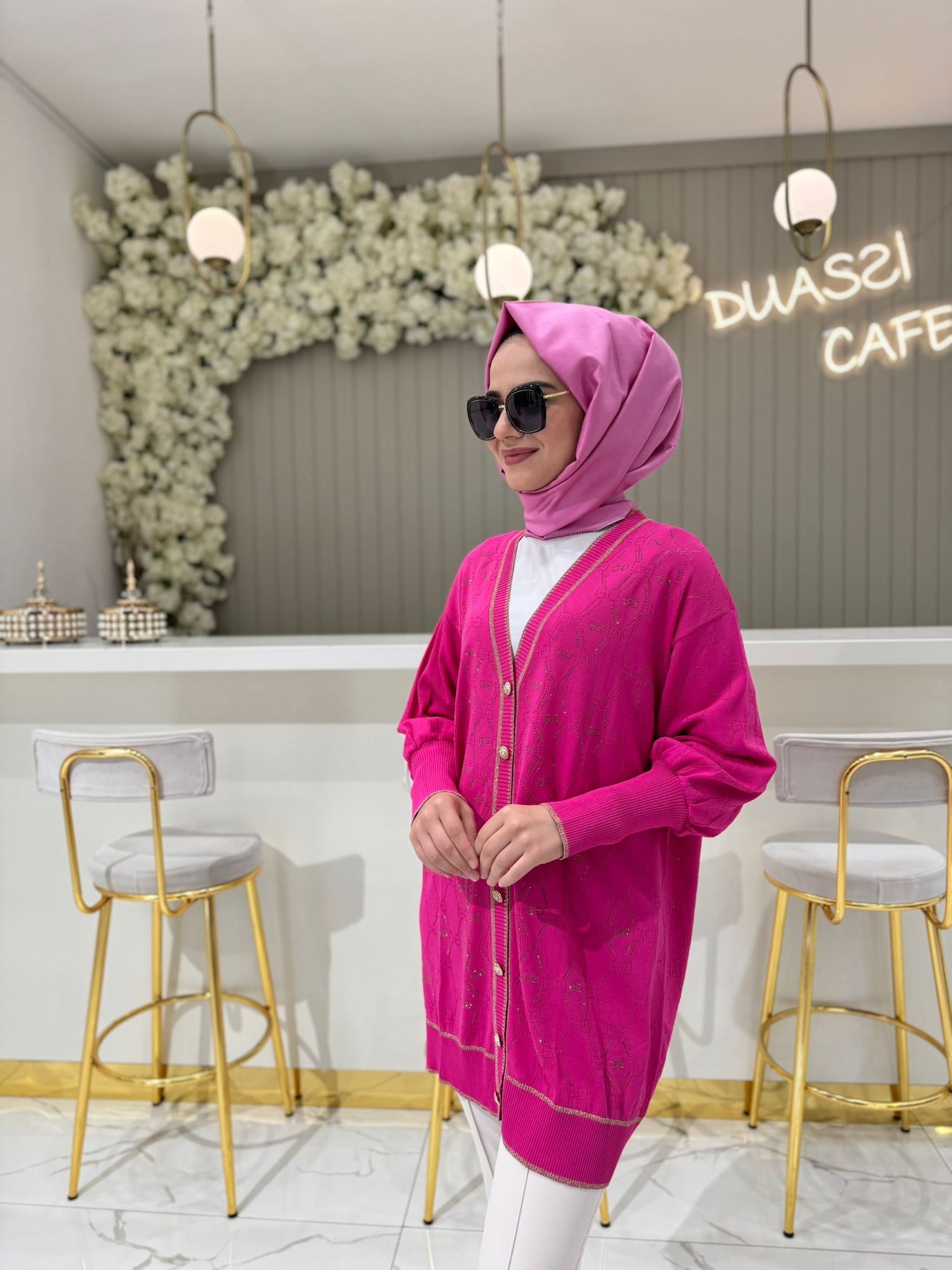 Ghisa 3166 Hırka  - fuşya