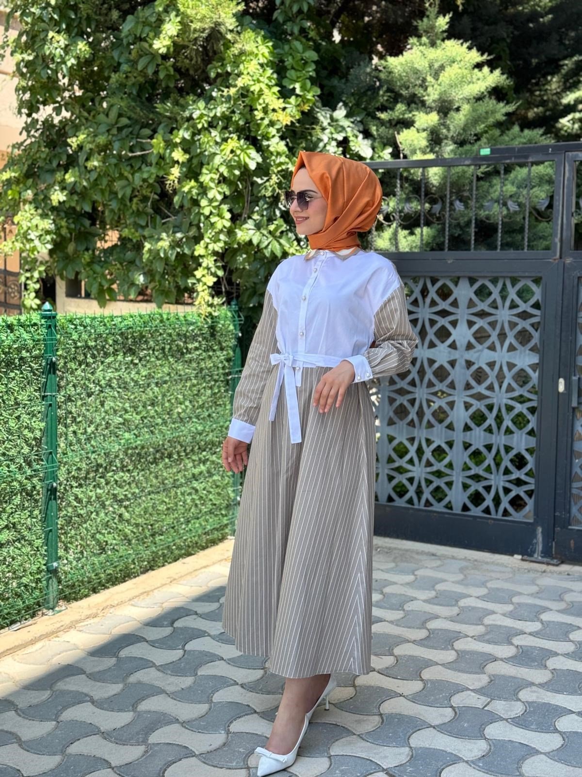 Ghisa 4048 Elbise  - KAHVE
