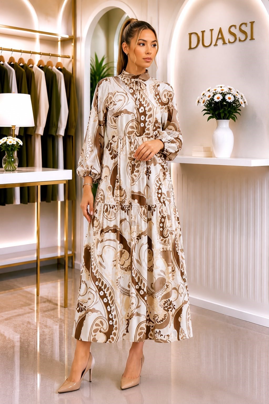 Ghisa 4052 Elbise  - KAHVE