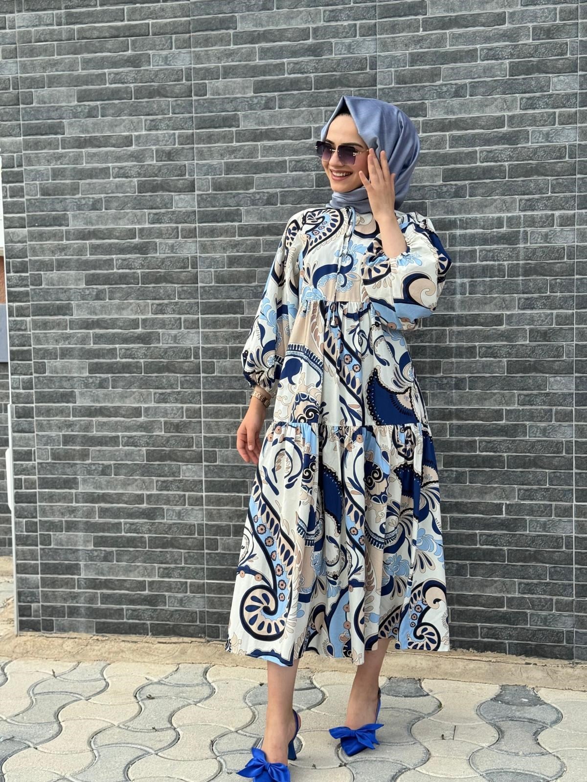 Ghisa 4052 Elbise  - MAVİ