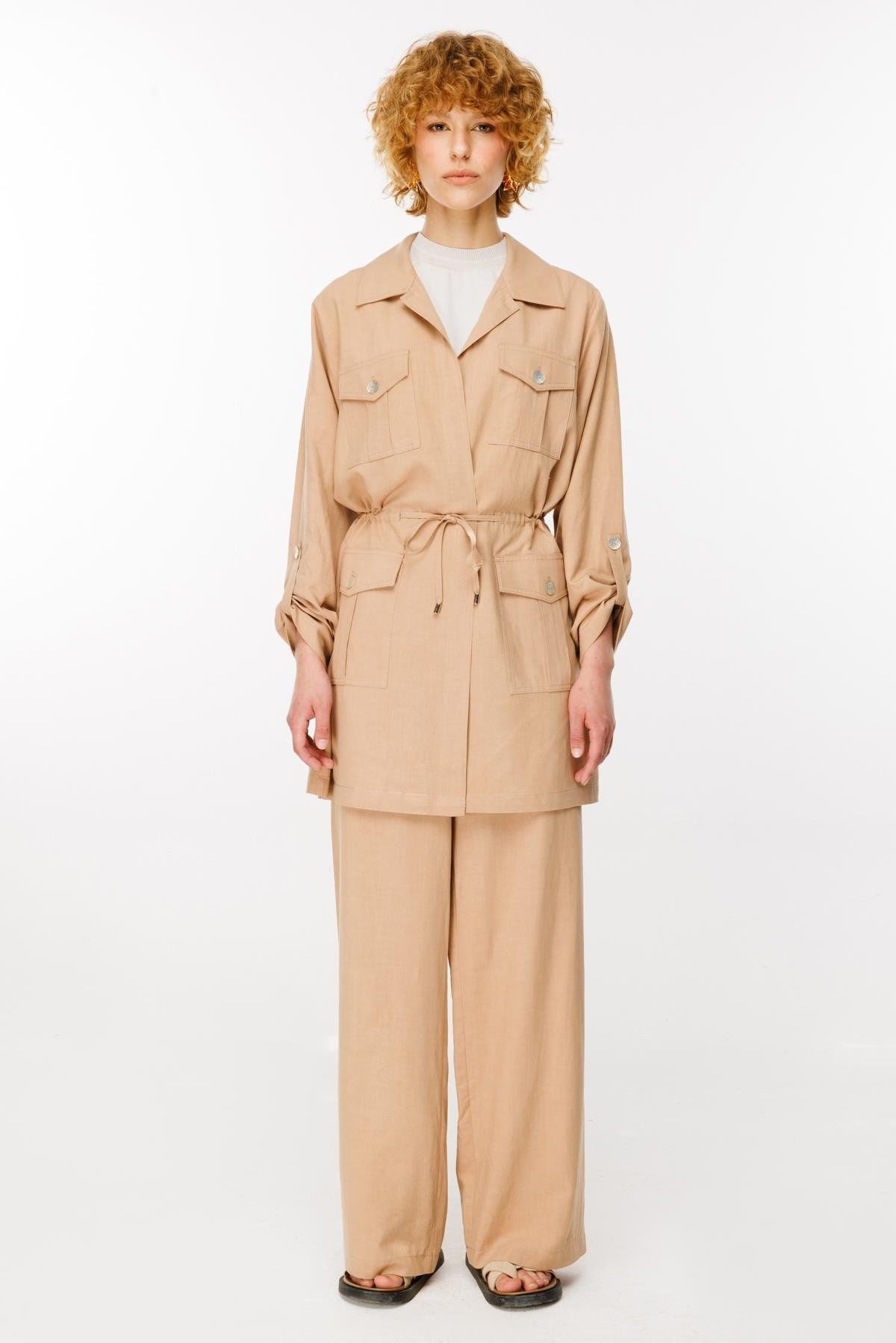 Ghisa Ceket Pantolon Takımı 8012 - CAMEL